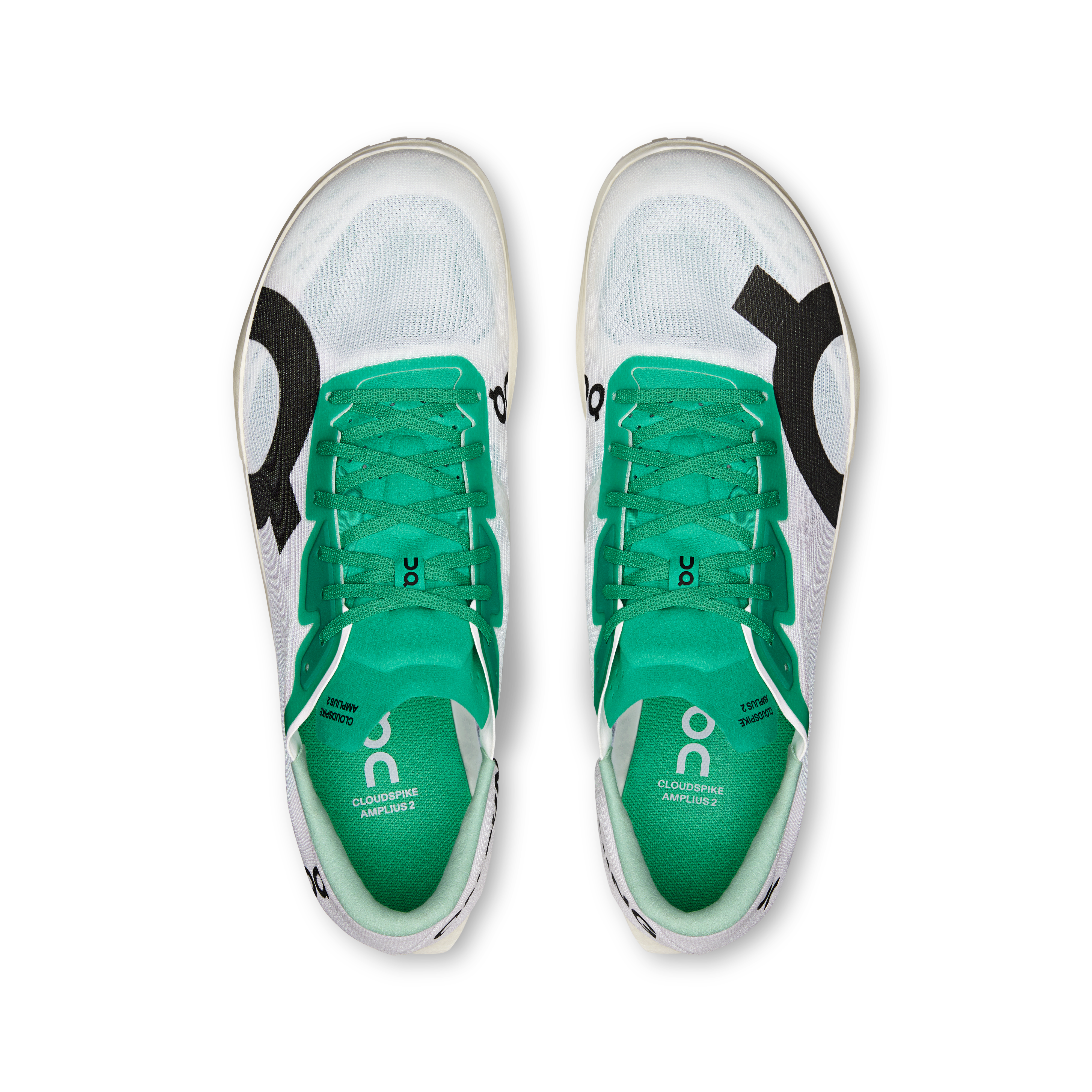 On Cloudspike Amplius 2 Mint & White Homme Athlétisme Chaussures