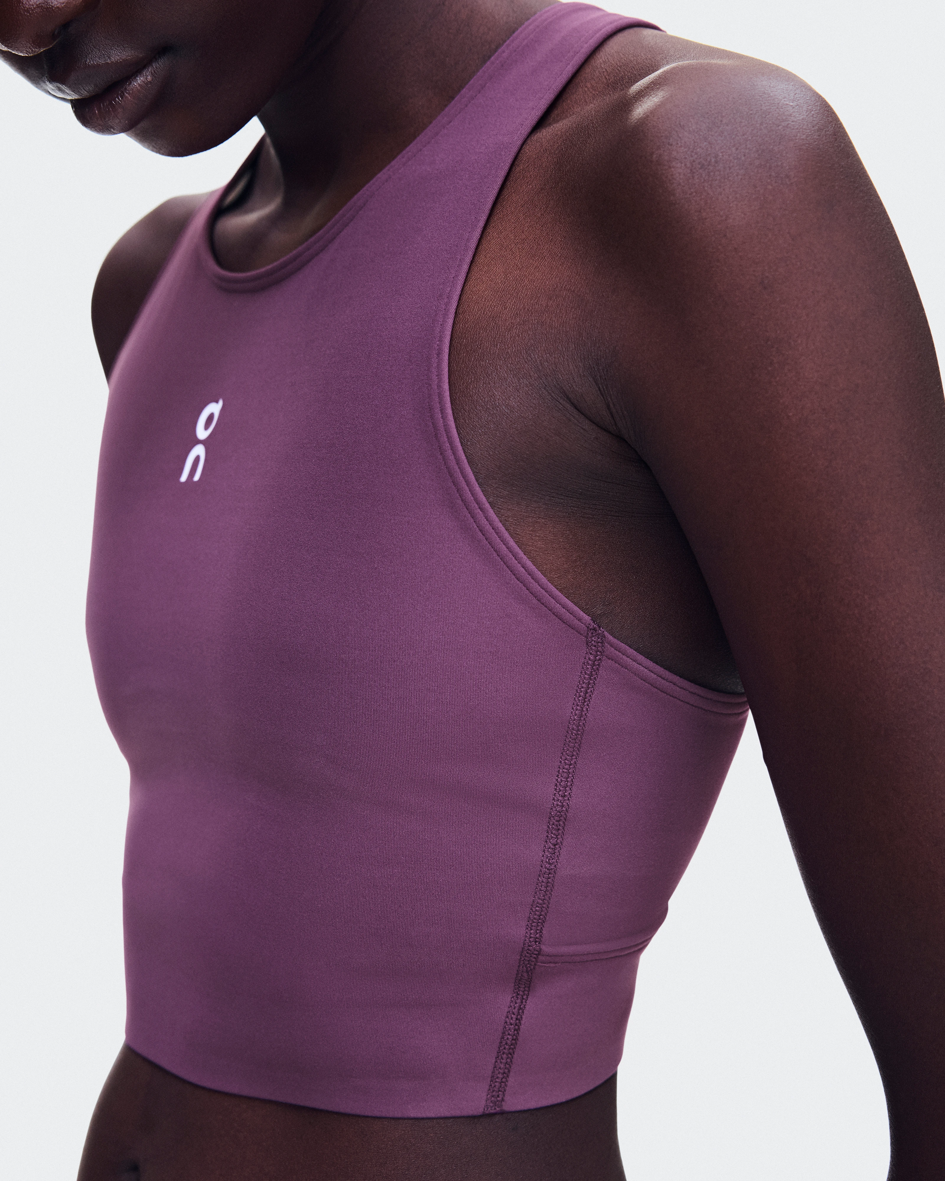 On Court Crop Top Cassis Femme Hauts et t-shirts
