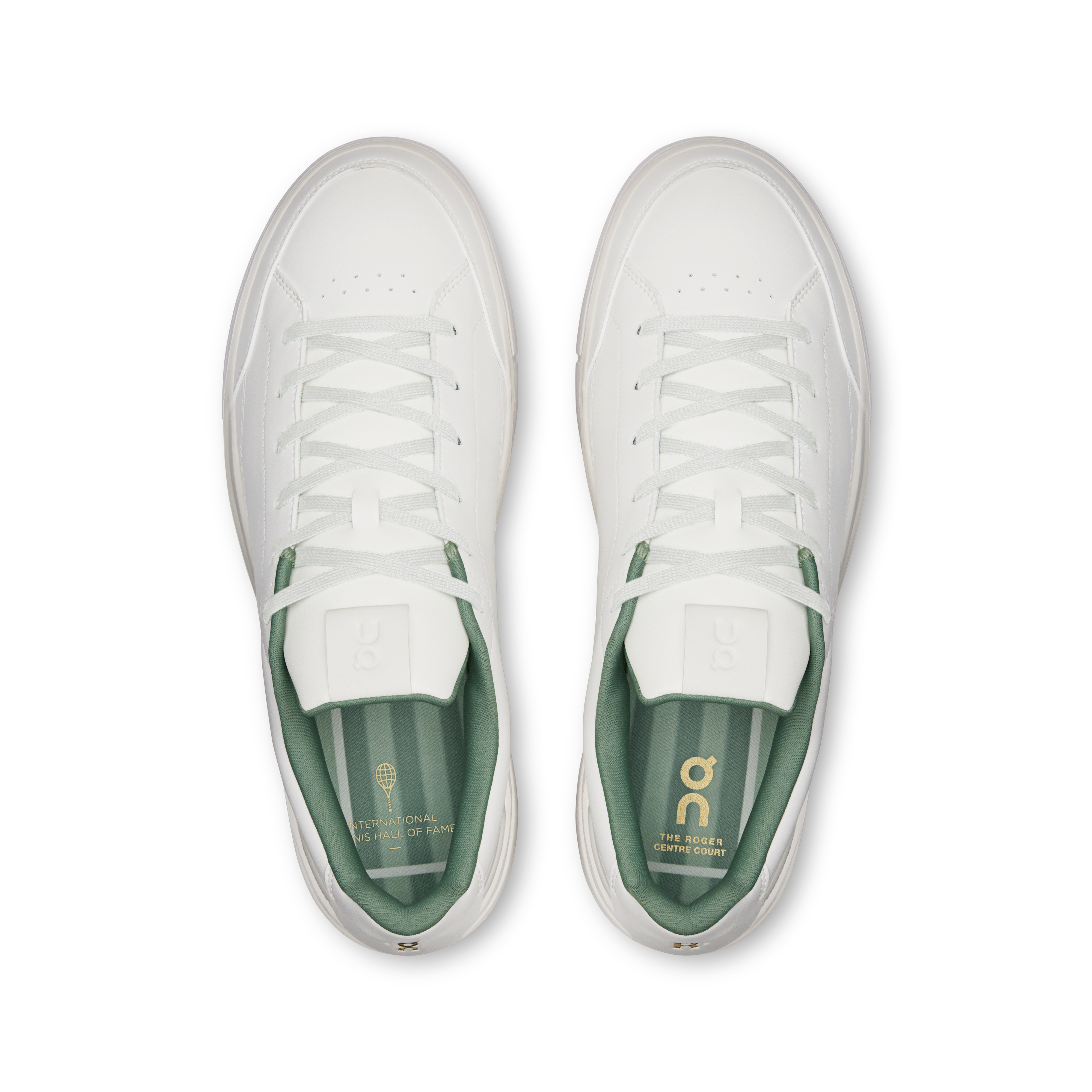 On THE ROGER Centre Court Ivory & Fern Homme – Quotidien Chaussures