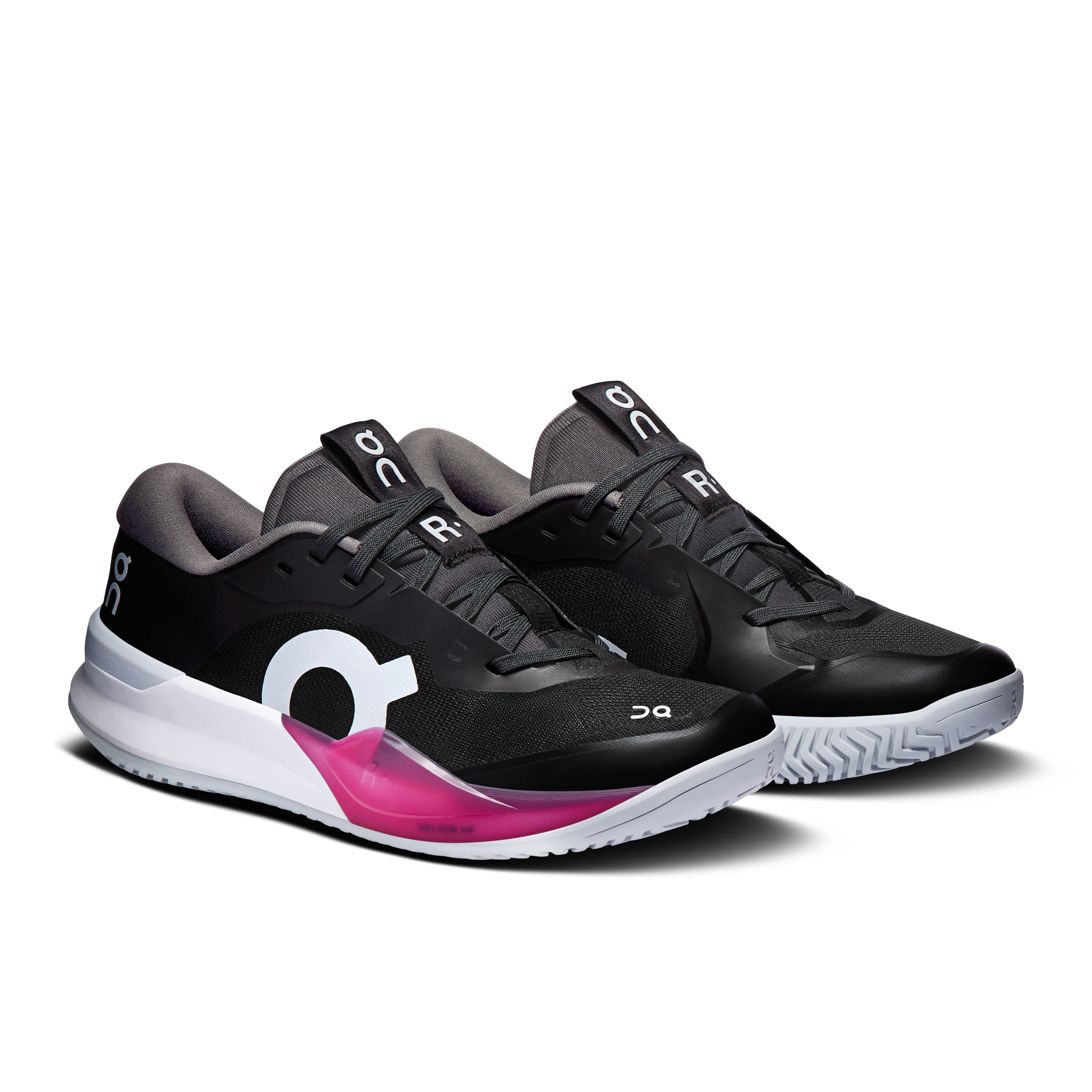 On THE ROGER Pro 3 Clay Black & Pink Femme Tennis Chaussures