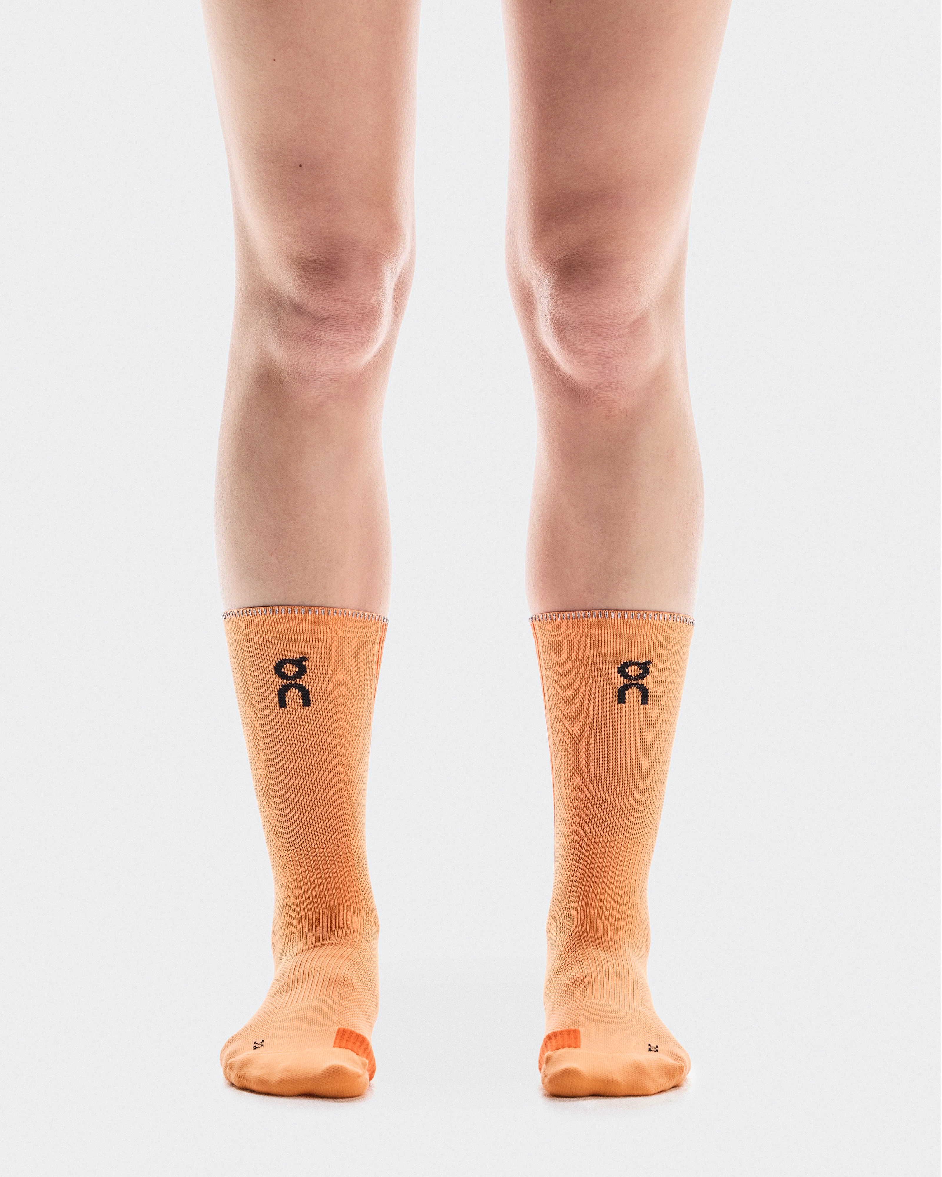 On Performance Run Sock High Tangerine & Flame Unisexe Chaussettes