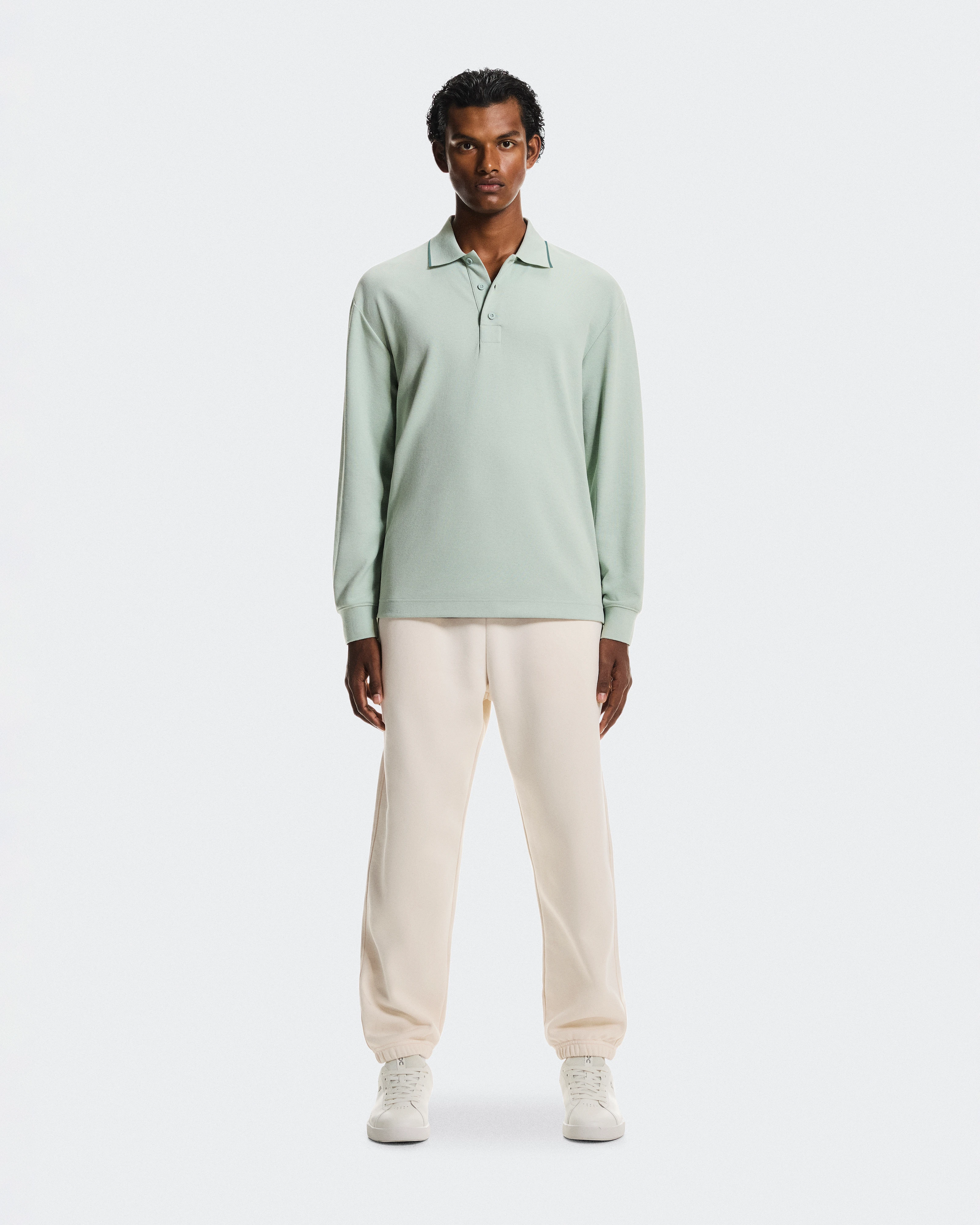 On Courtside Long-T Polo Mineral & Tide Homme Hauts et t-shirts