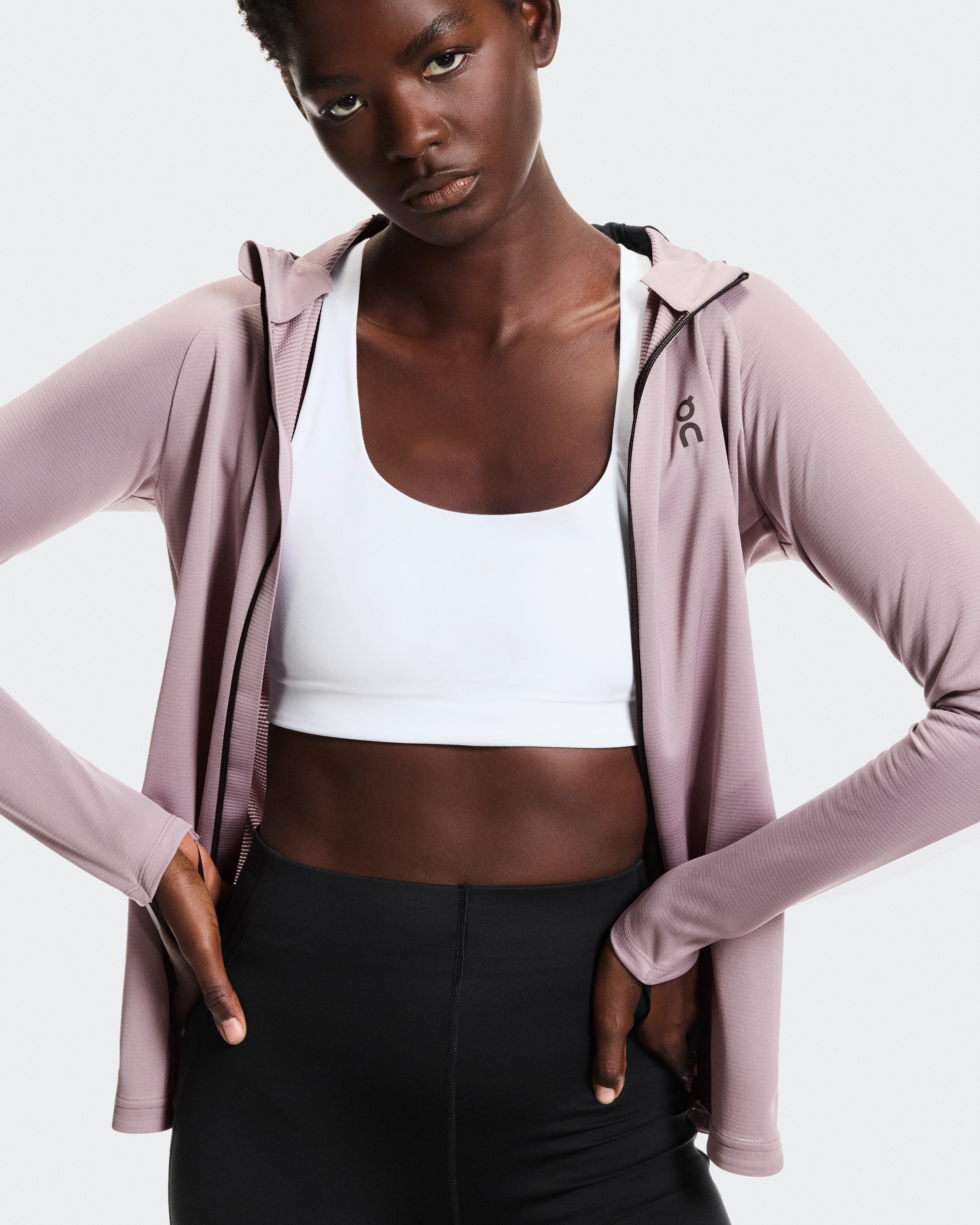 On Climate Zip Hoodie Heron Femme Sweats à capuche et sweats