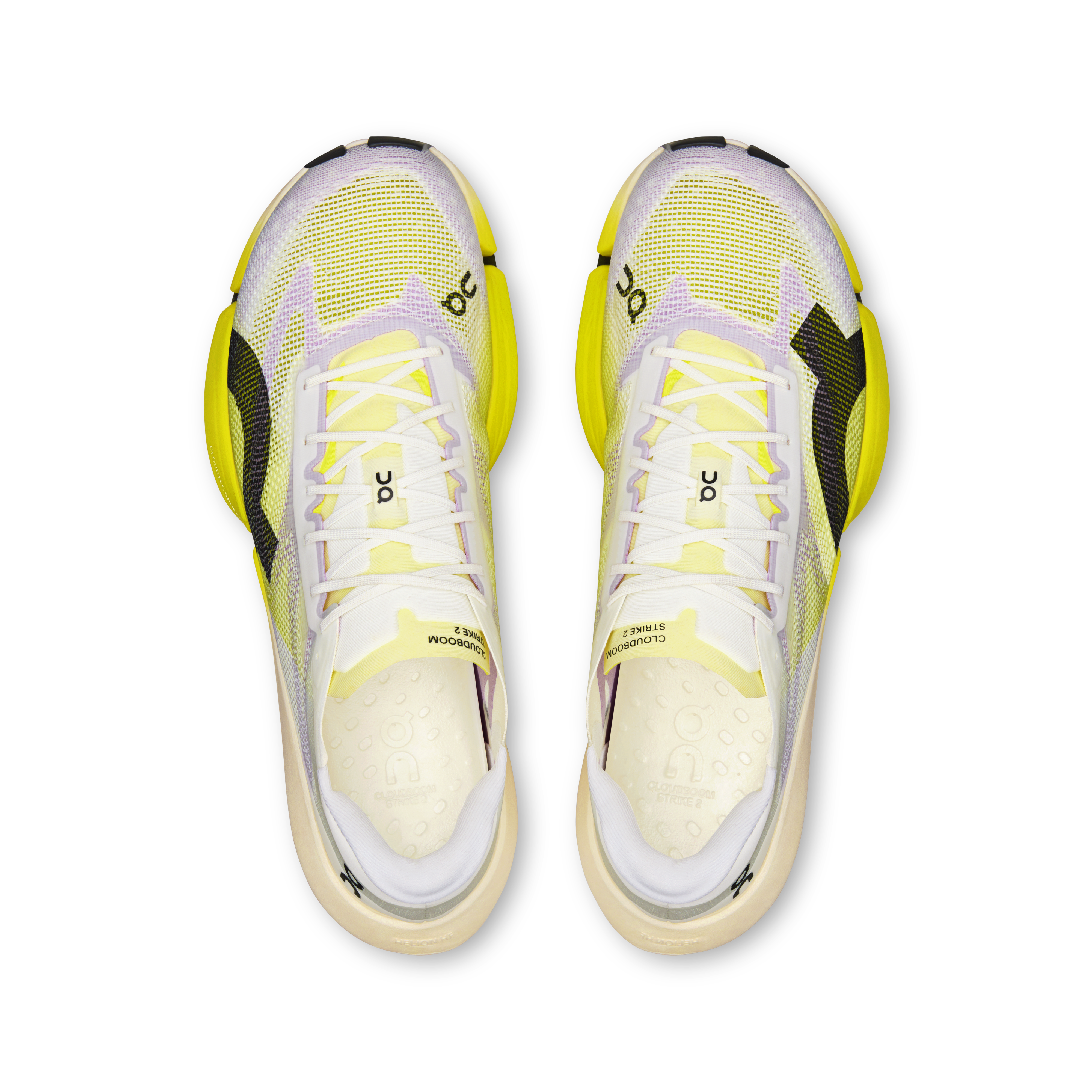 On Cloudboom Strike 2 White & Lime Unisexe Running sur route Chaussures