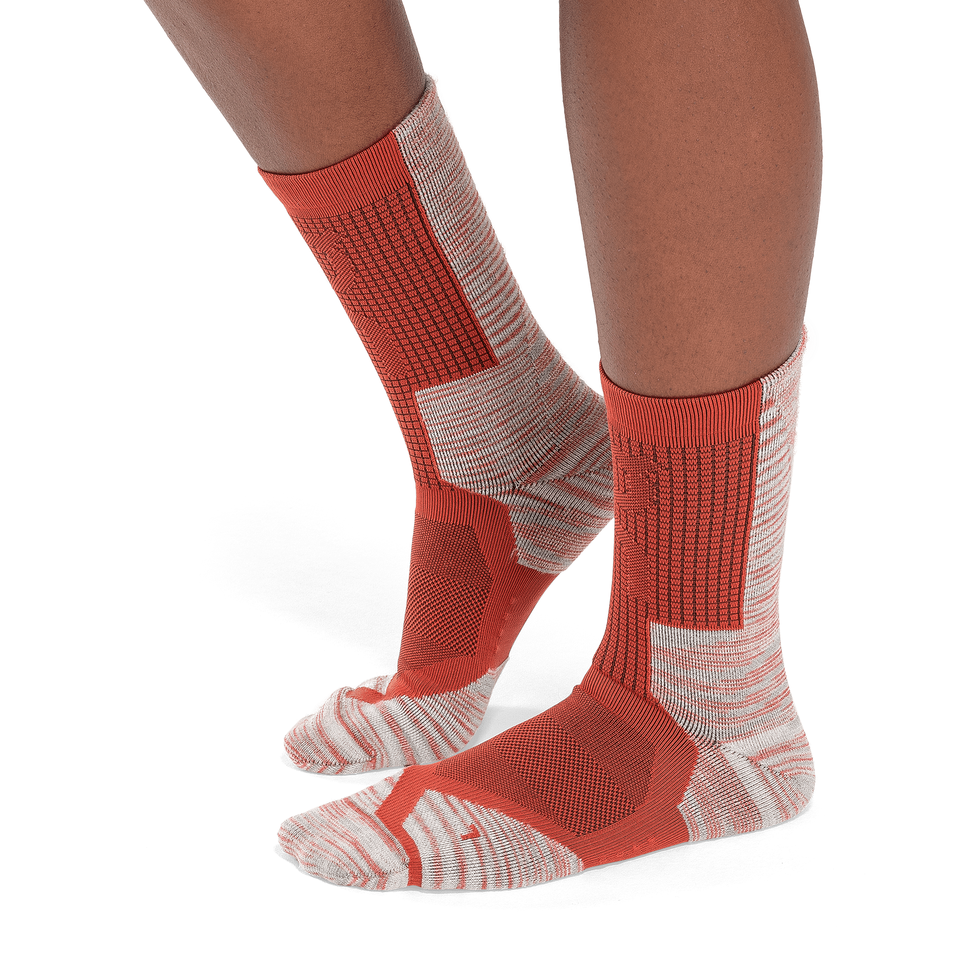 On Explorer Merino Sock Chili & Red Femme Chaussettes