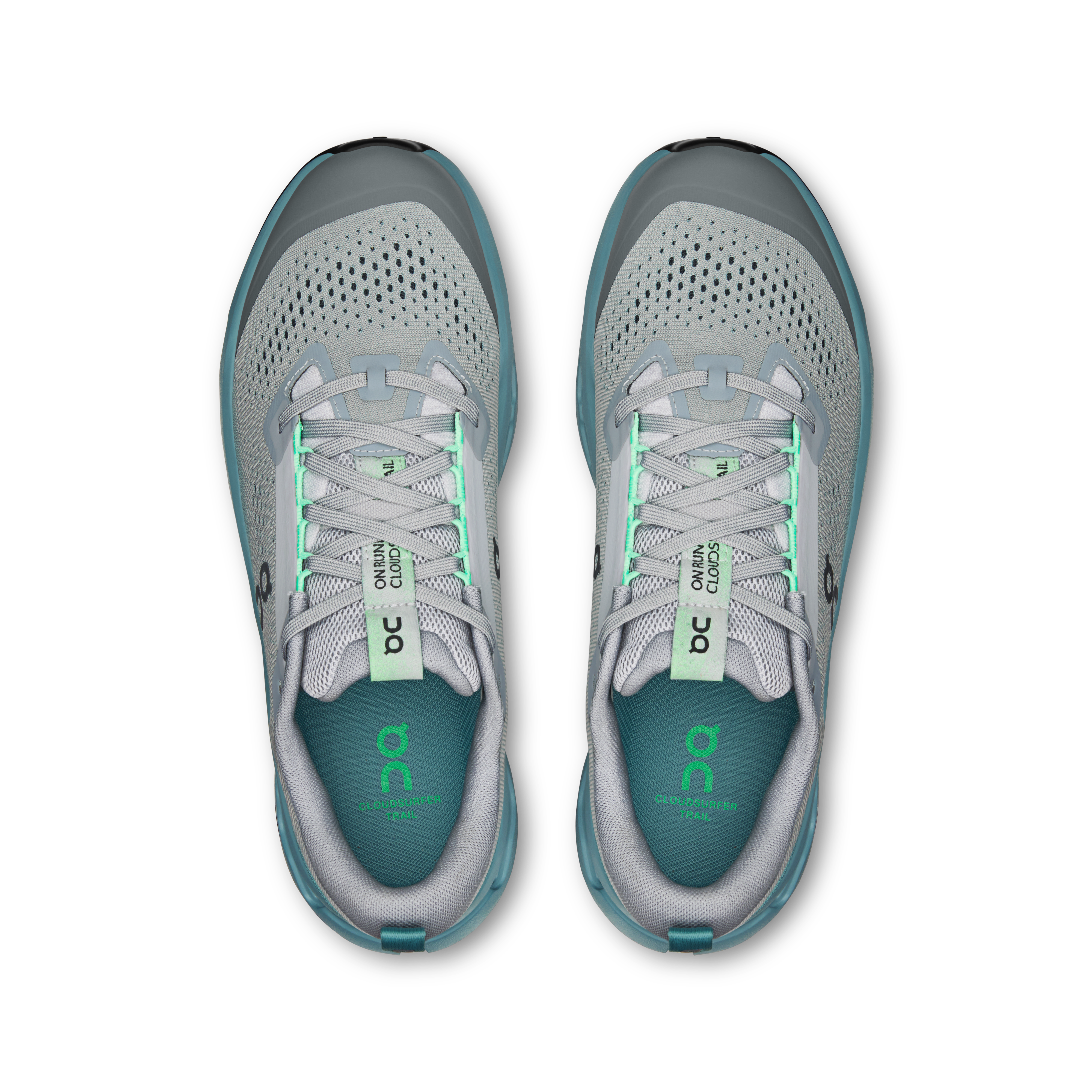 On Cloudsurfer Trail 2 Platinum & Tide Homme Running de trail Chaussures