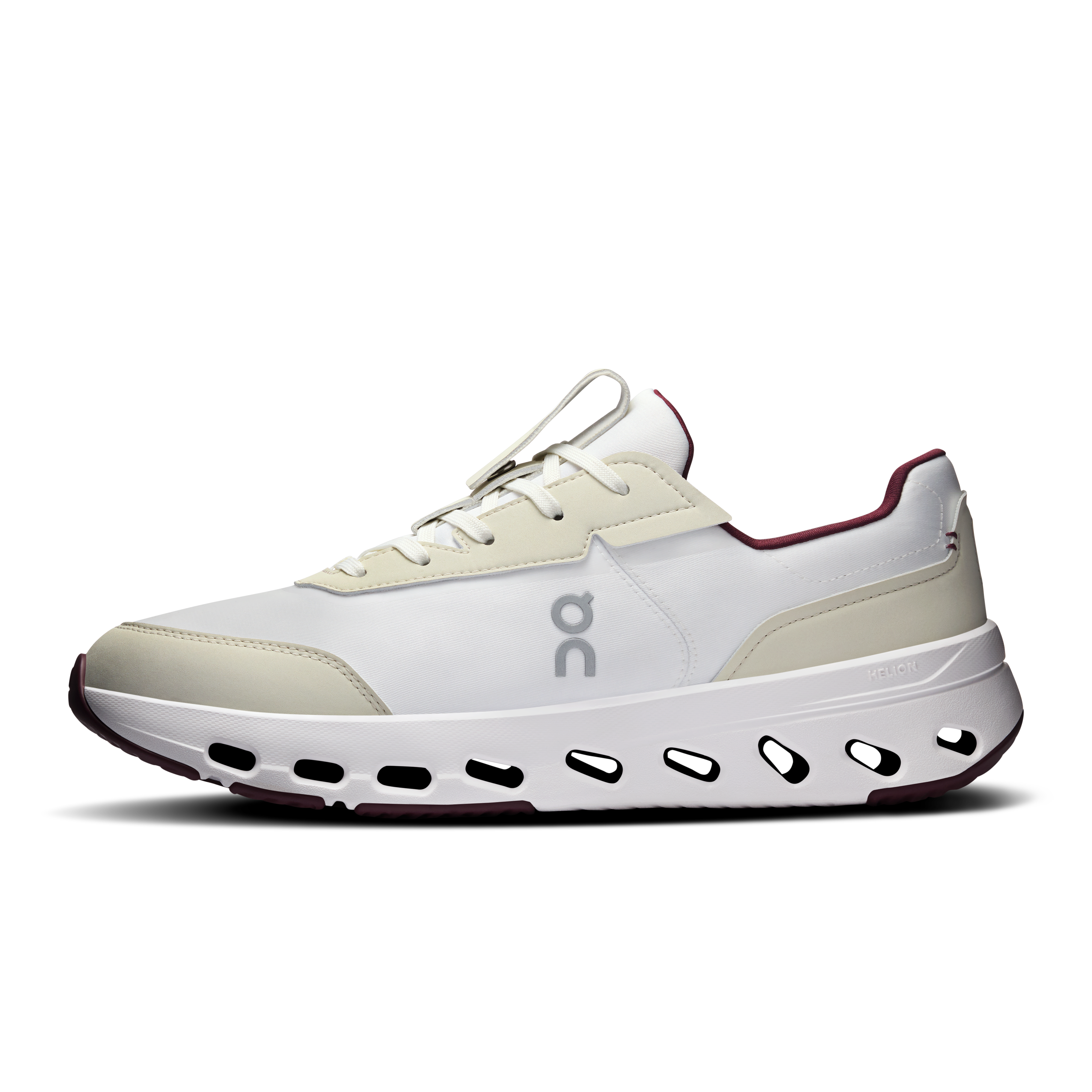 On THE ROGER Wildcard Ivory & Maroon Homme Active Life Chaussures