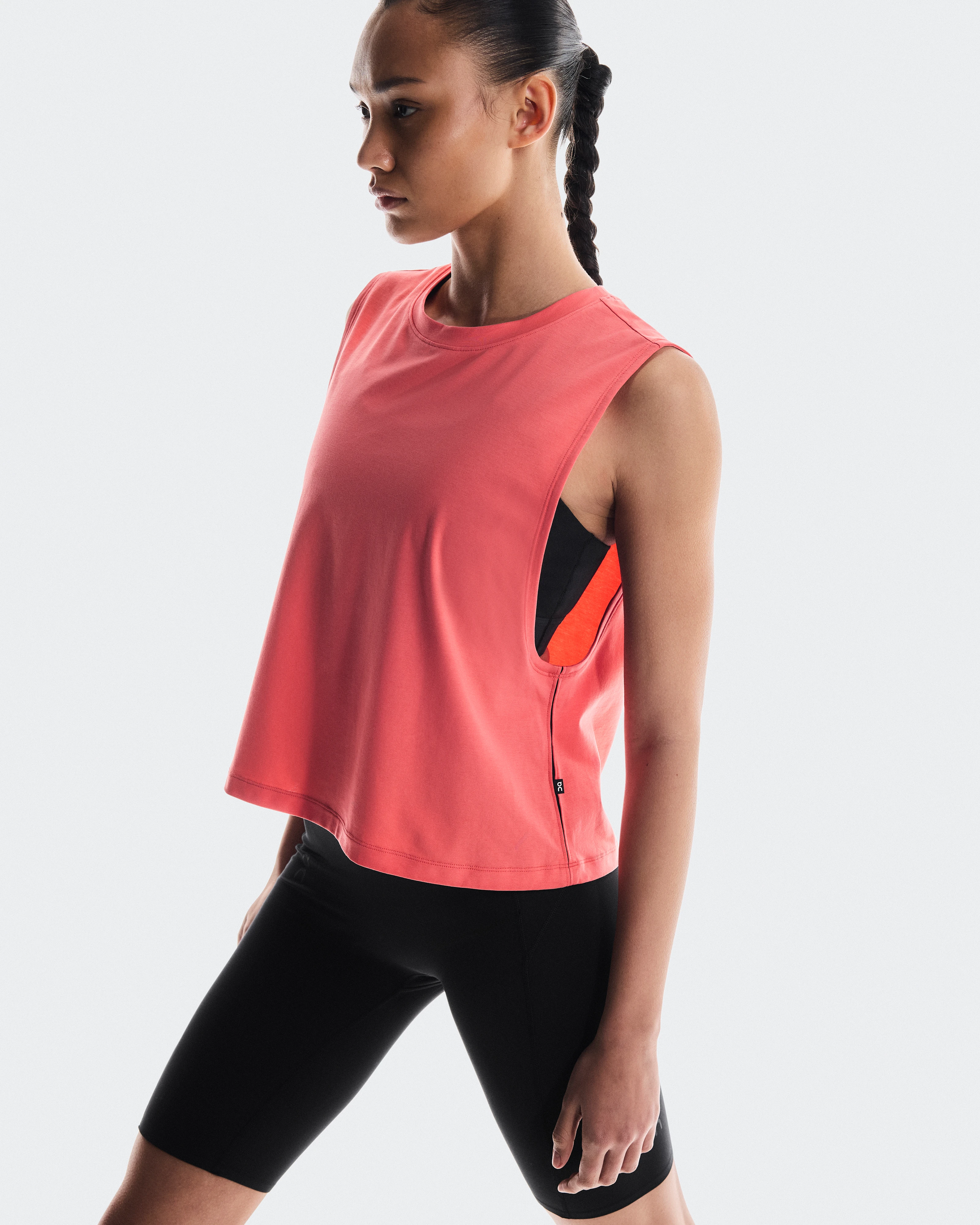 On Focus Crop Coral Femme Hauts et t-shirts