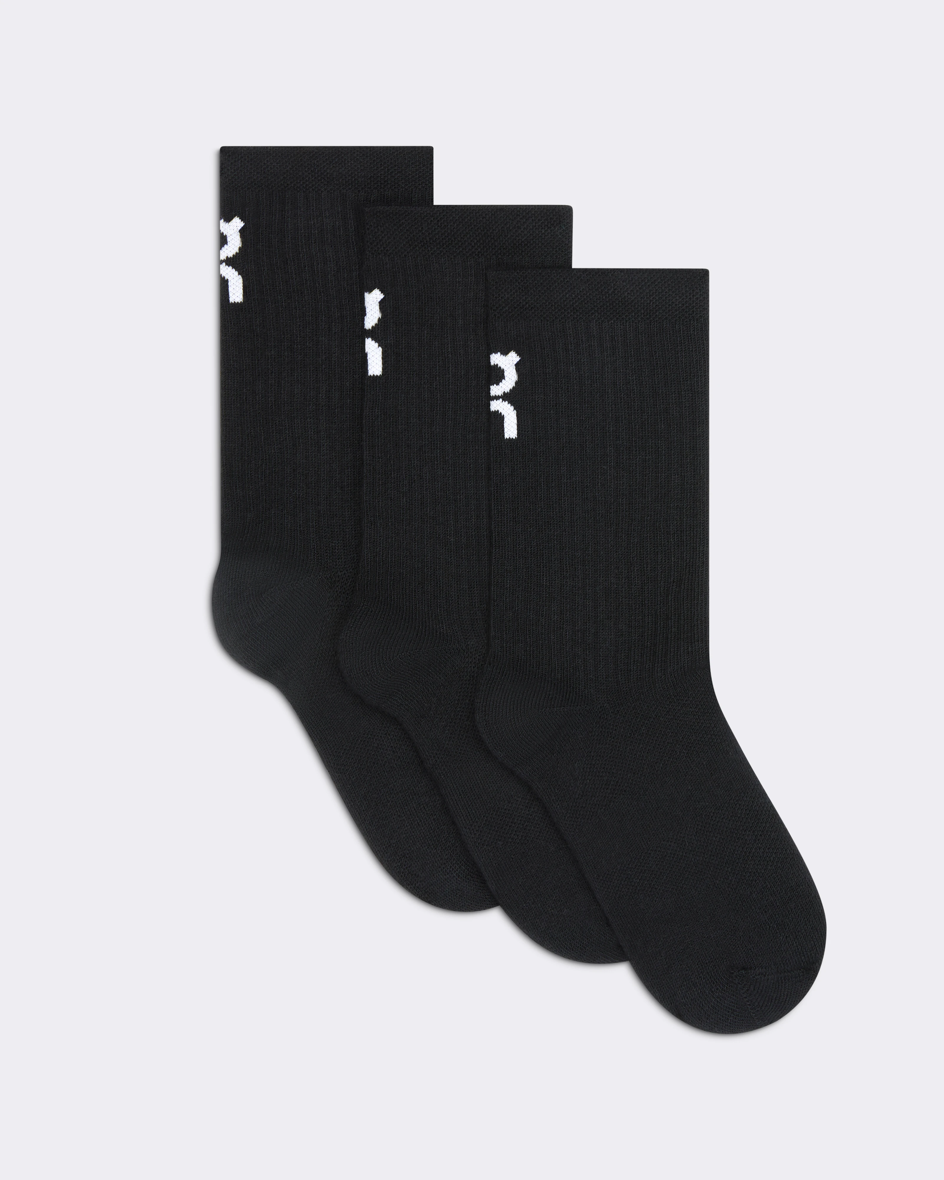 On Logo Sock High 3P Kids Black Enfant Chaussettes