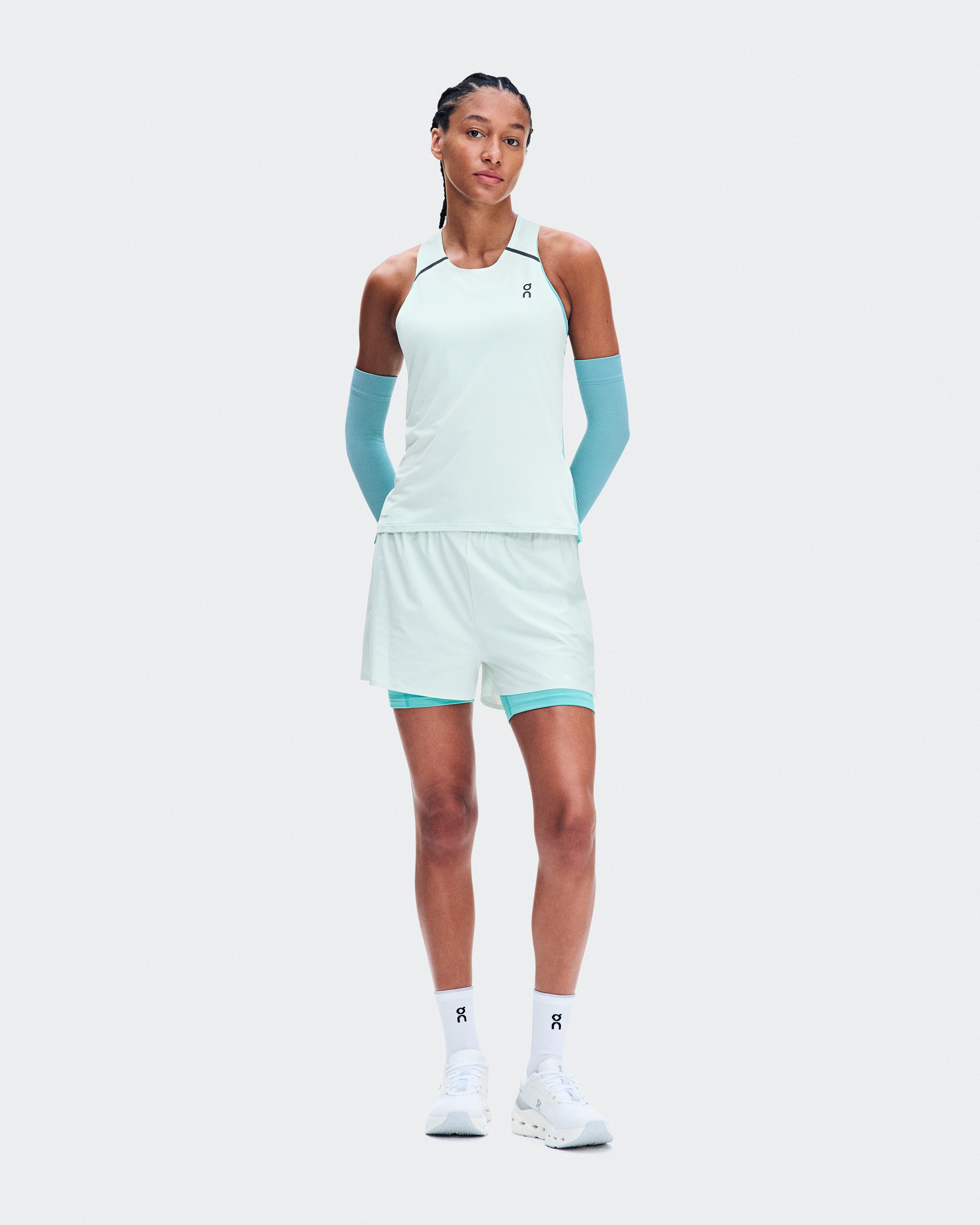 On Performance Tank Flurry & Aquamarine Femme Hauts et t-shirts