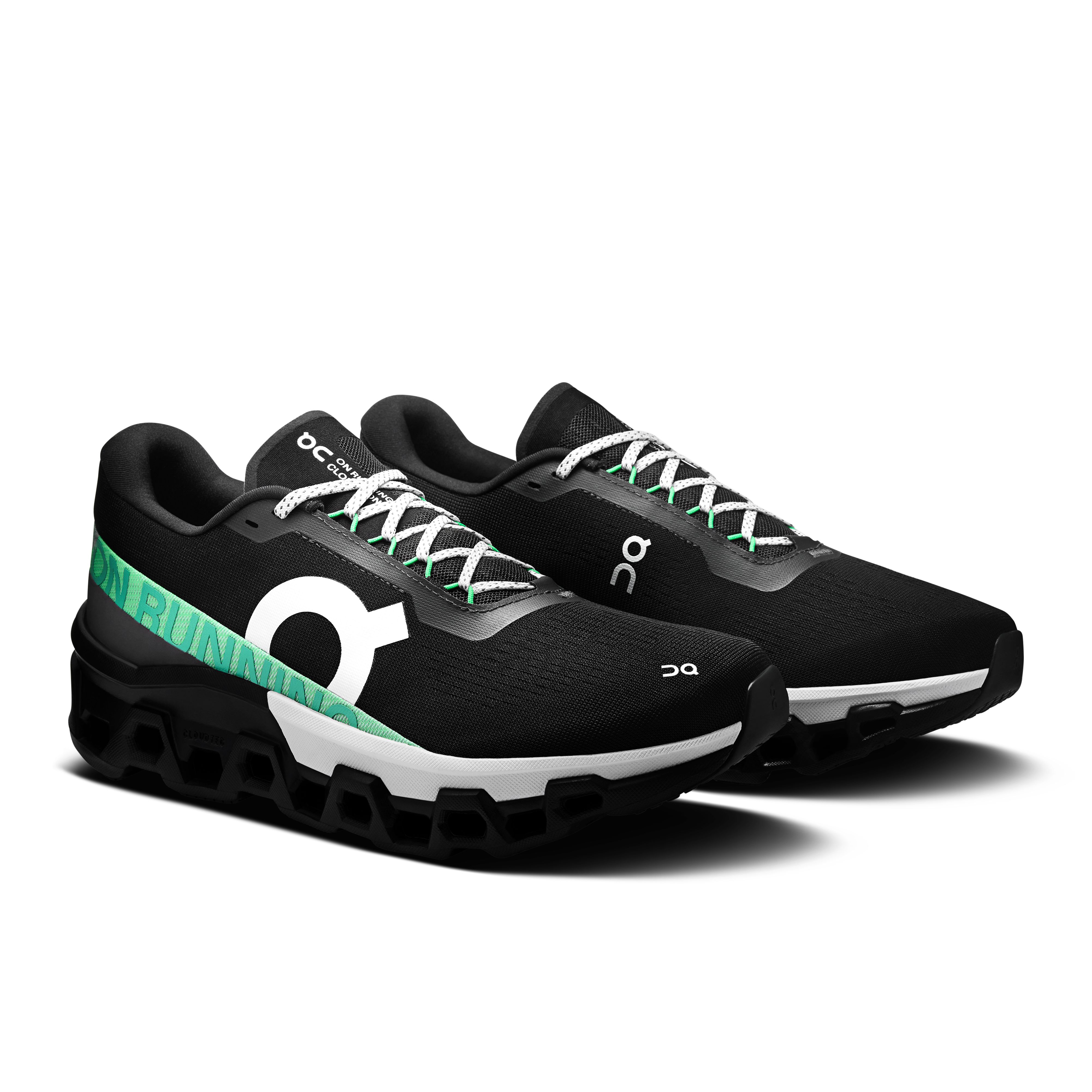 On Cloudmonster 2 Black & Glacier Homme Running sur route Chaussures