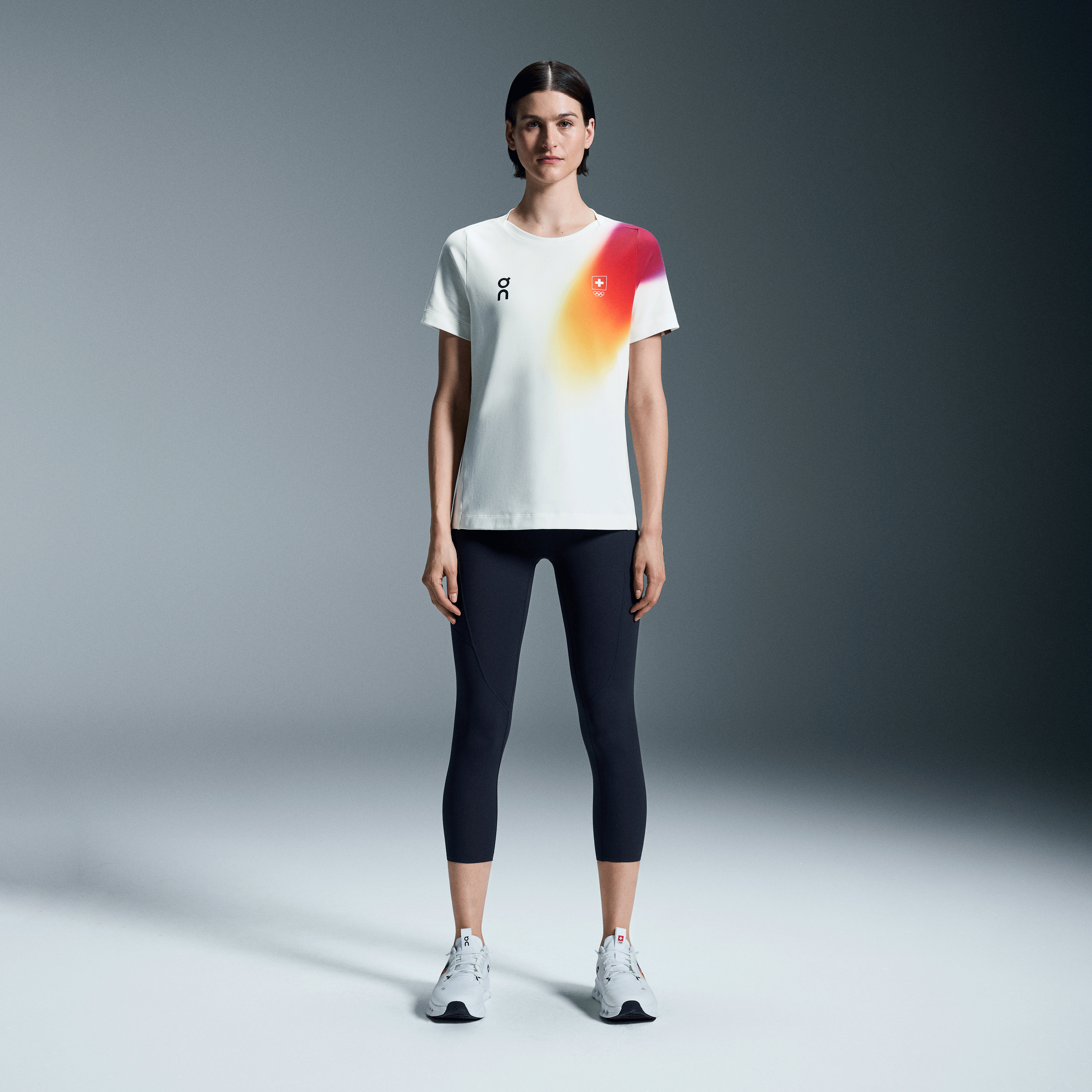 On Swiss Olympic 3/4 Tights Ink Femme – Quotidien, ultra-doux, collection Swiss Olympic Leggings