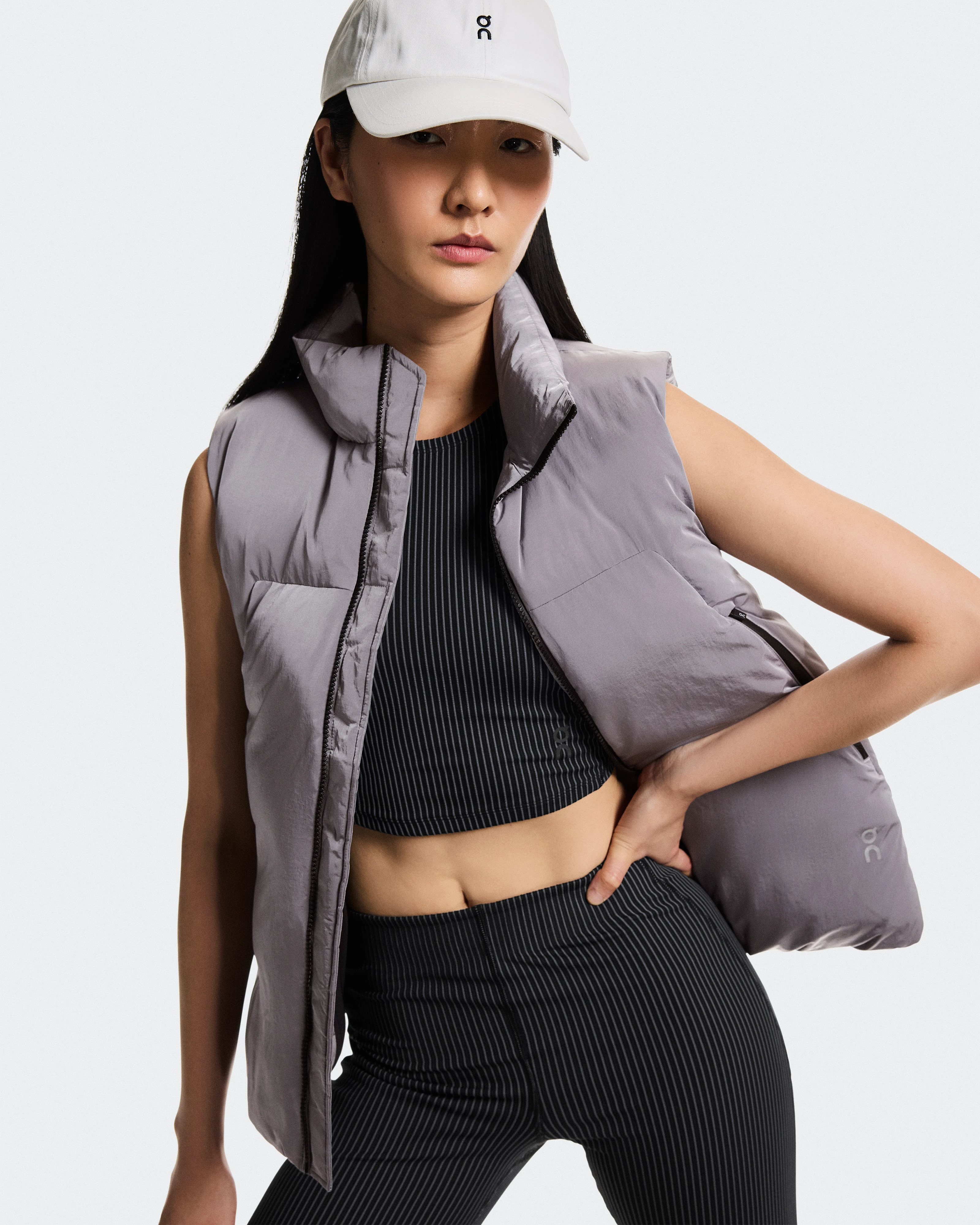 On All-Day Puffer Vest Lilac Femme Vestes