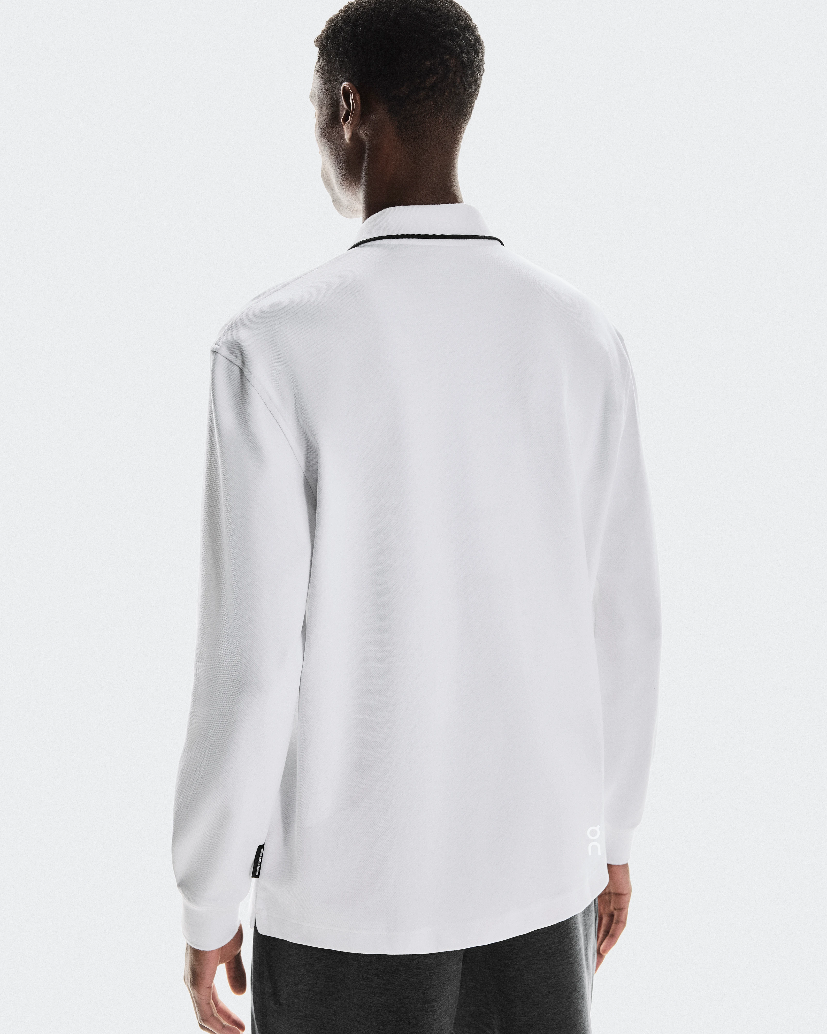 On Courtside Long-T Polo White Homme Hauts et t-shirts