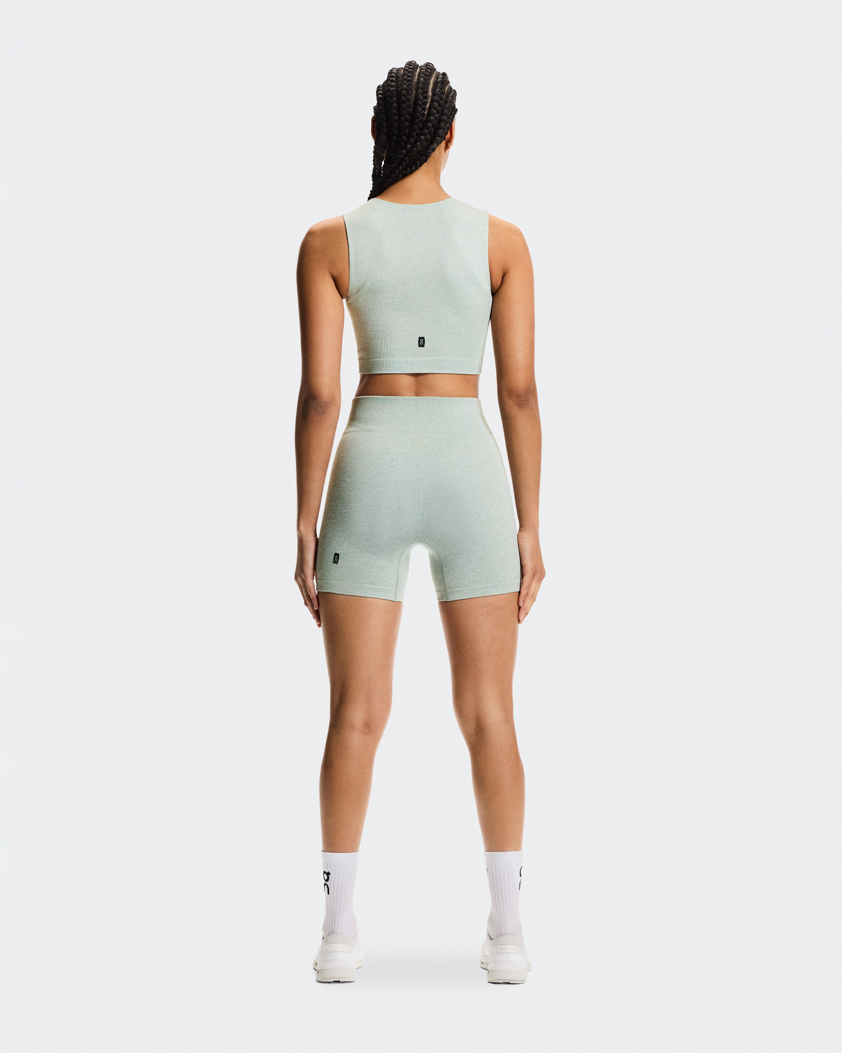 On Studio Knit Crop Mineral Heather Femme Hauts et t-shirts