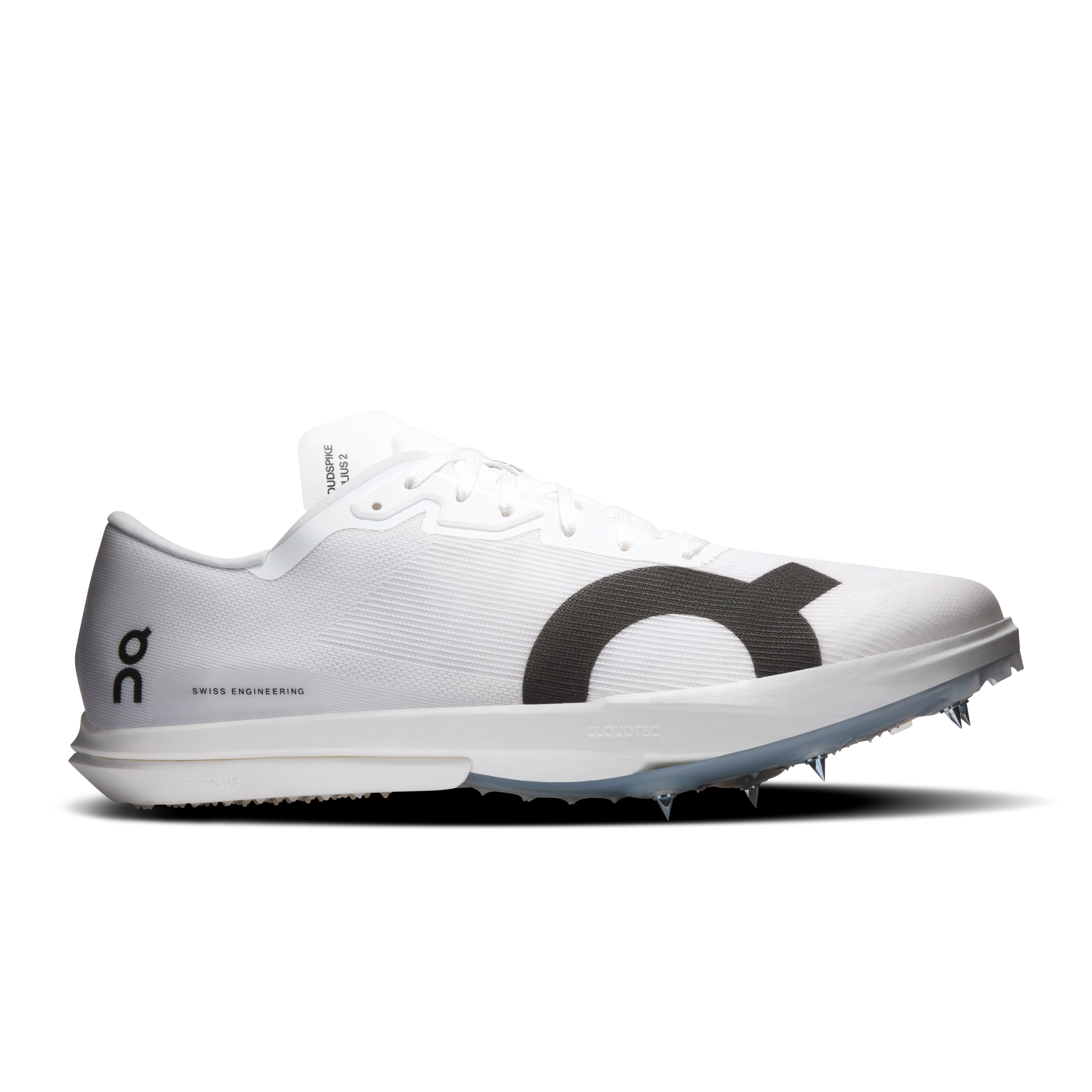 On Cloudspike Amplius 2 White & Frost Homme – Longue distance sur piste, sensation de vitesse Chaussures