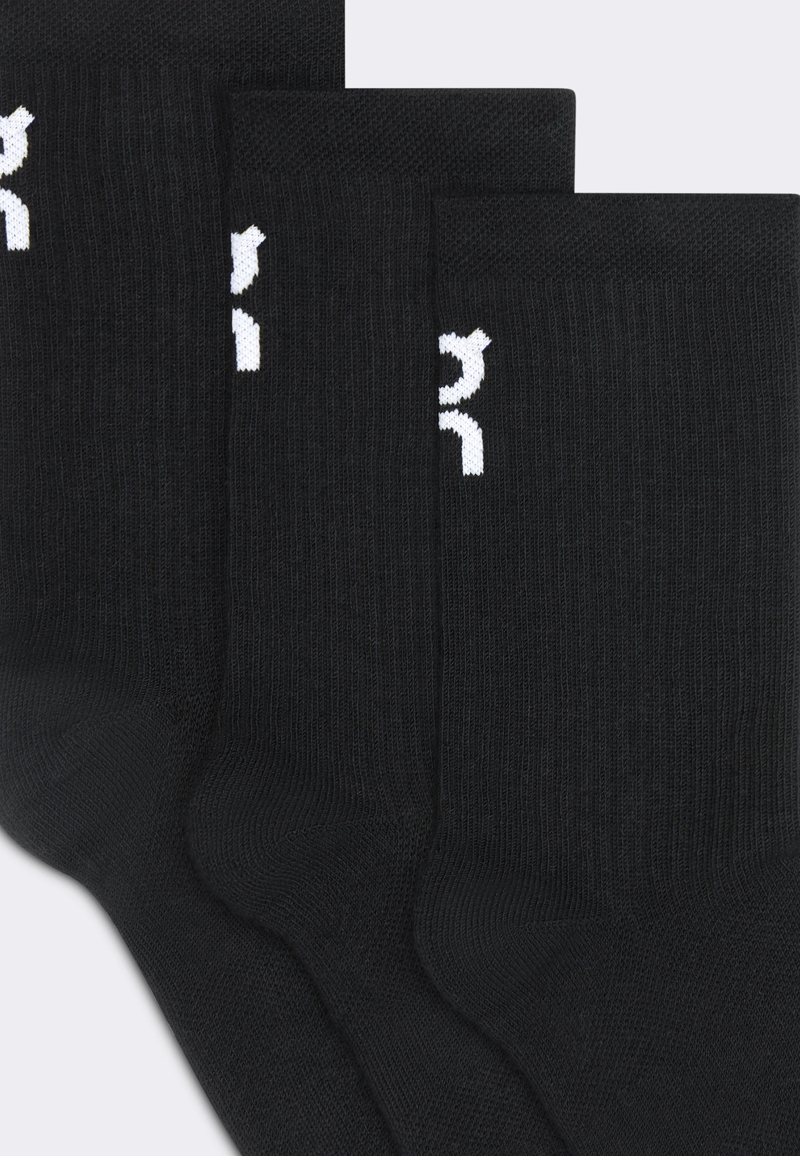 On Logo Sock High 3P Kids Black Enfant Chaussettes