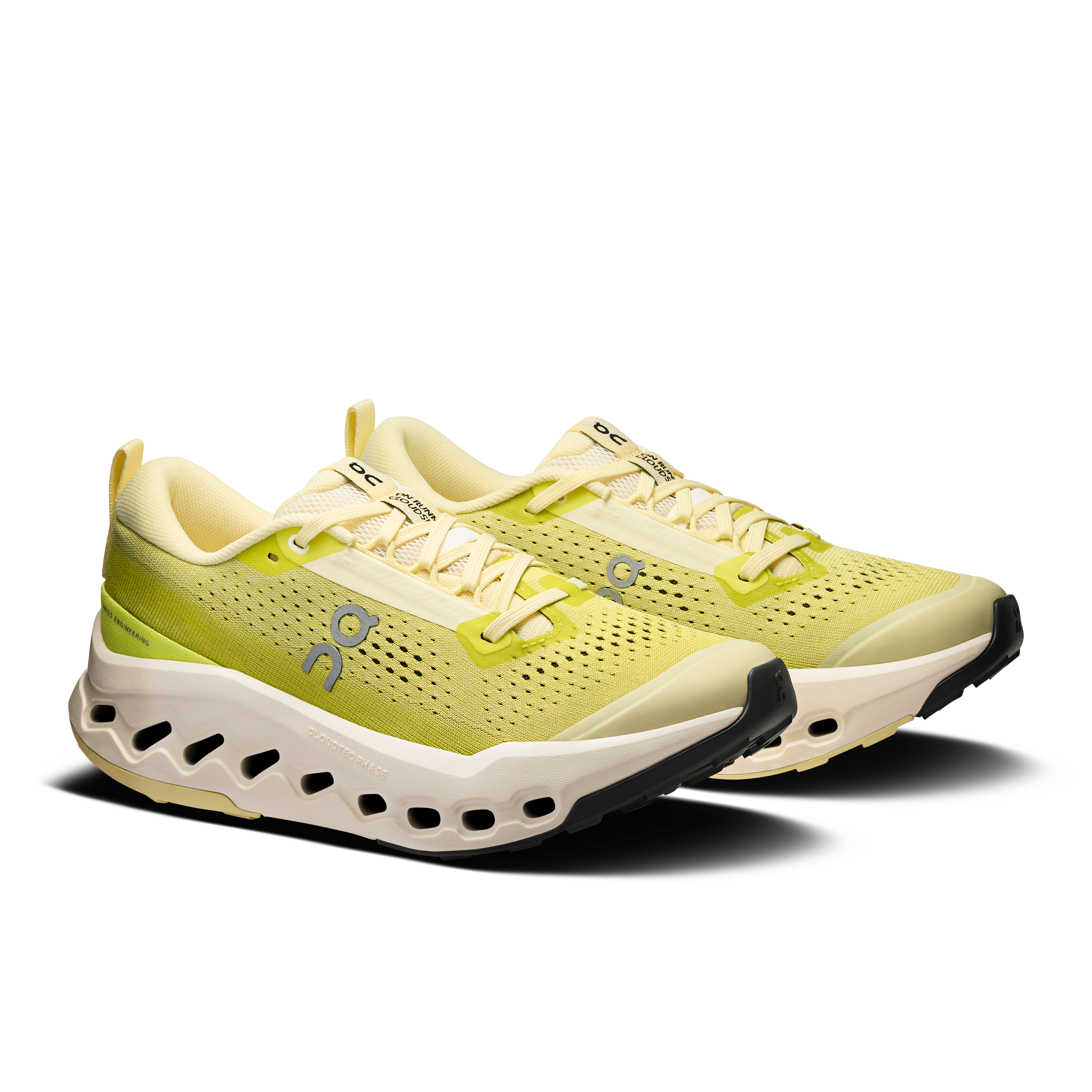 On Cloudsurfer Trail 2 Ivory & Lime Femme Running de trail Chaussures
