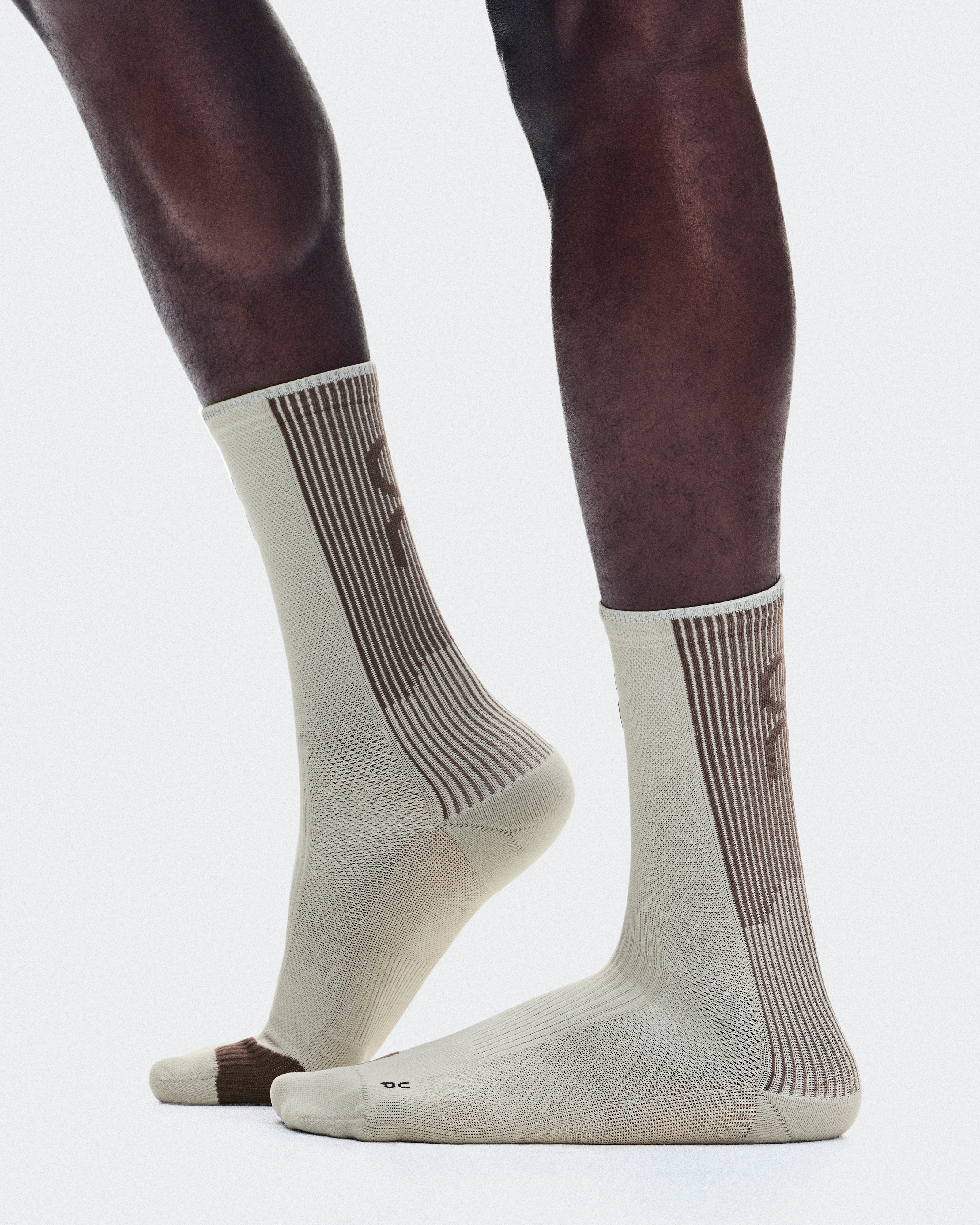 On Performance Run Sock High Brume & Clove Unisexe Chaussettes