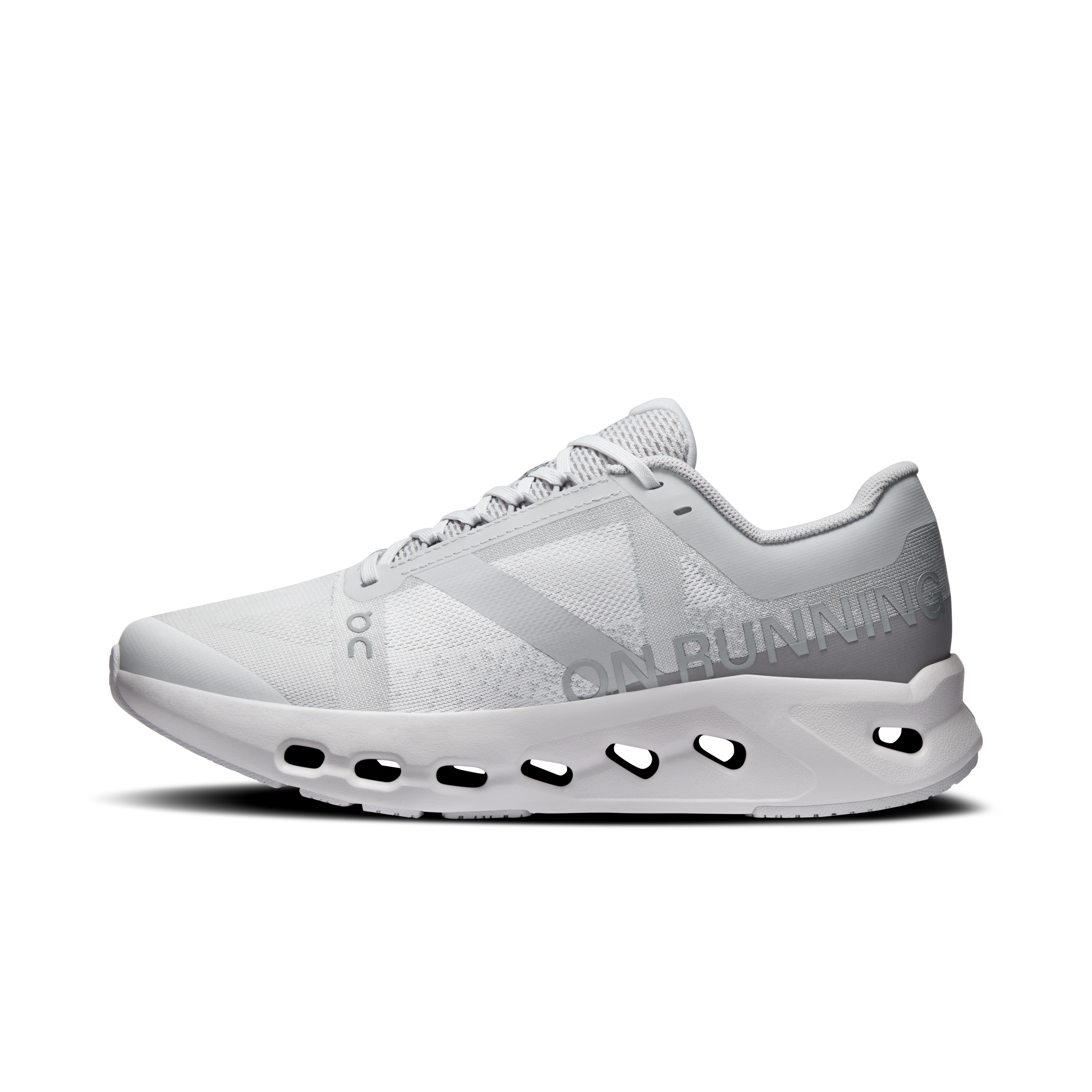 On Cloudsurfer Youth Frost & White Ados Running sur route Chaussures