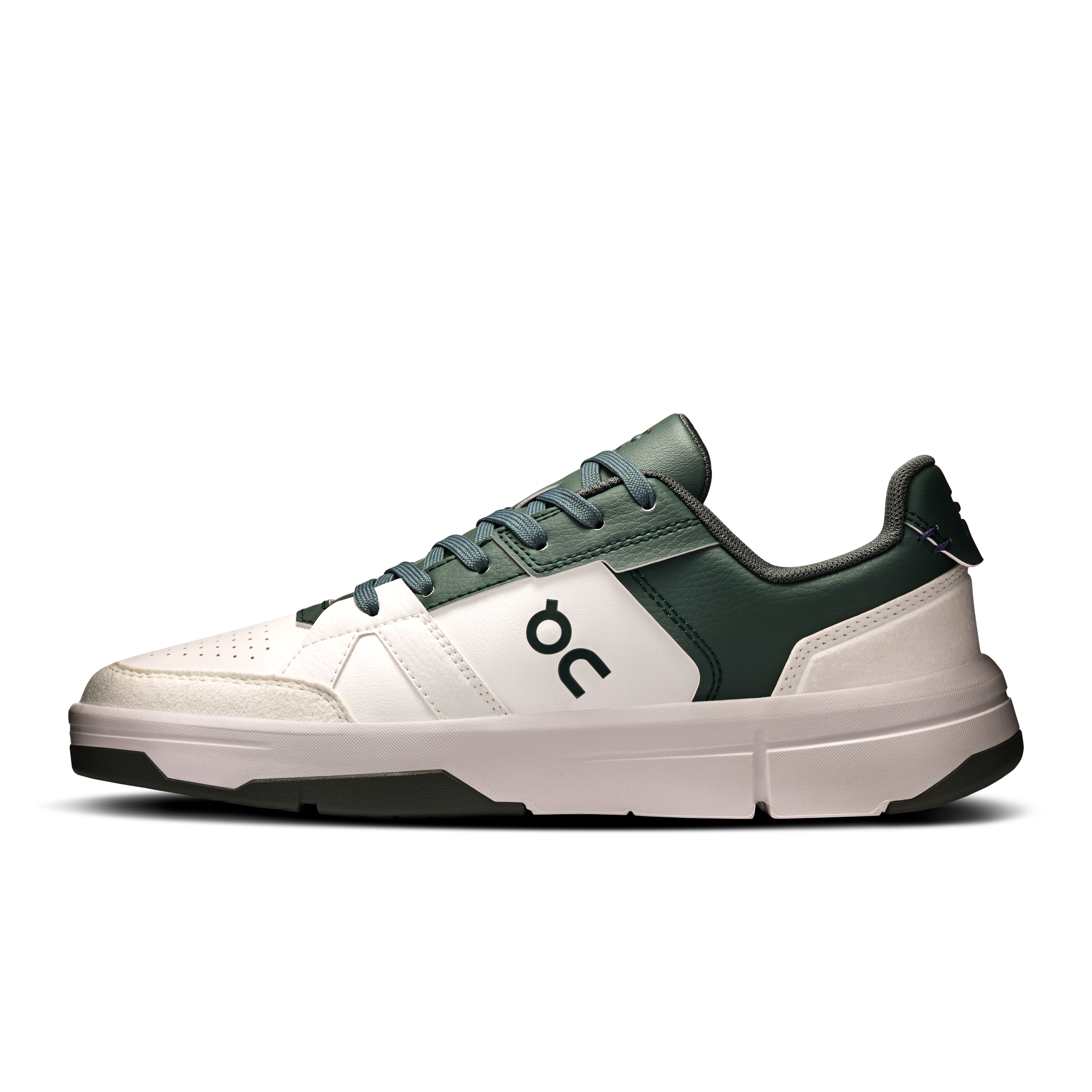 On THE ROGER Clubhouse White & Olive Femme Tennis Chaussures