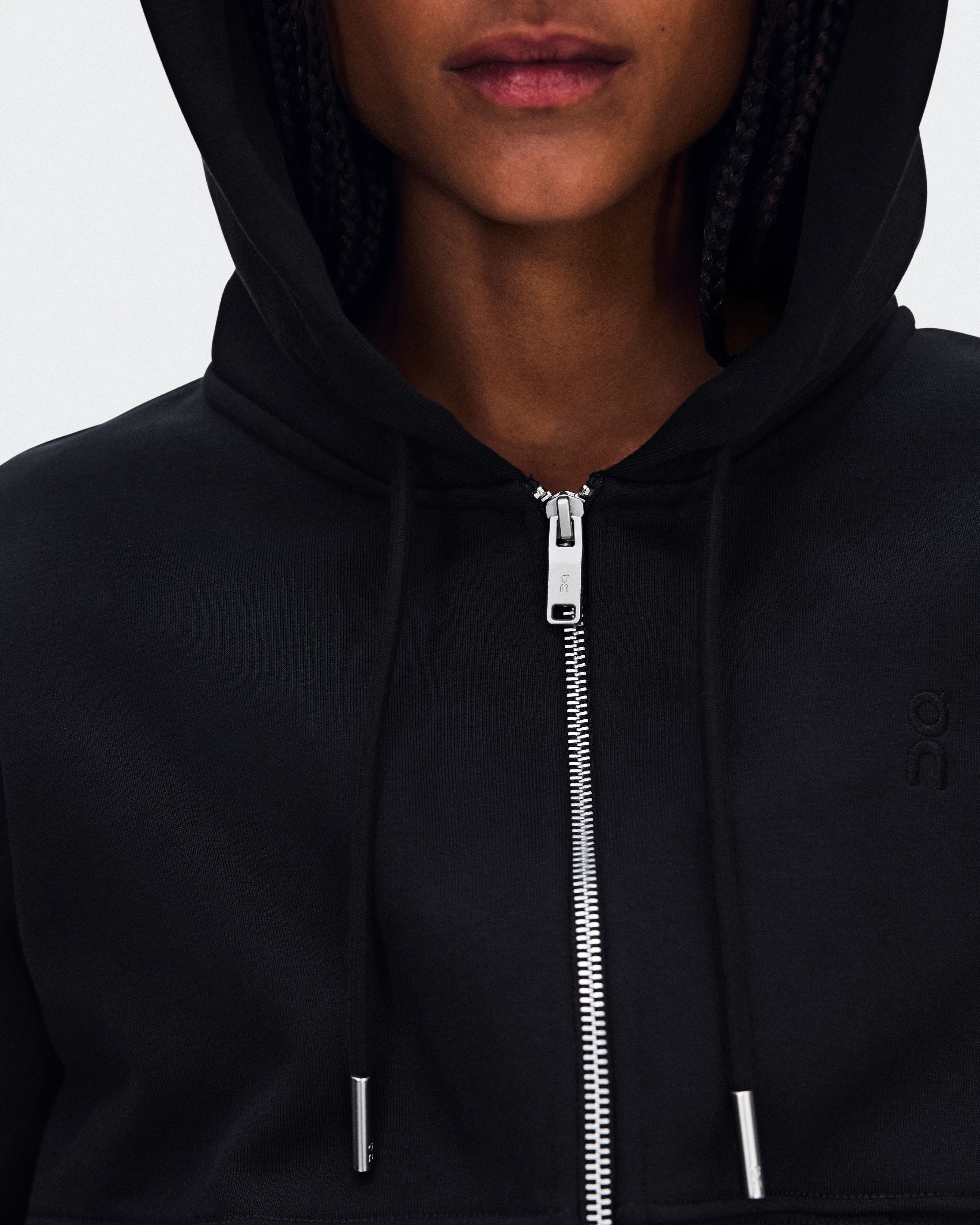 On Club Collective Full Zip Hoodie Black Femme Sweats à capuche et sweats