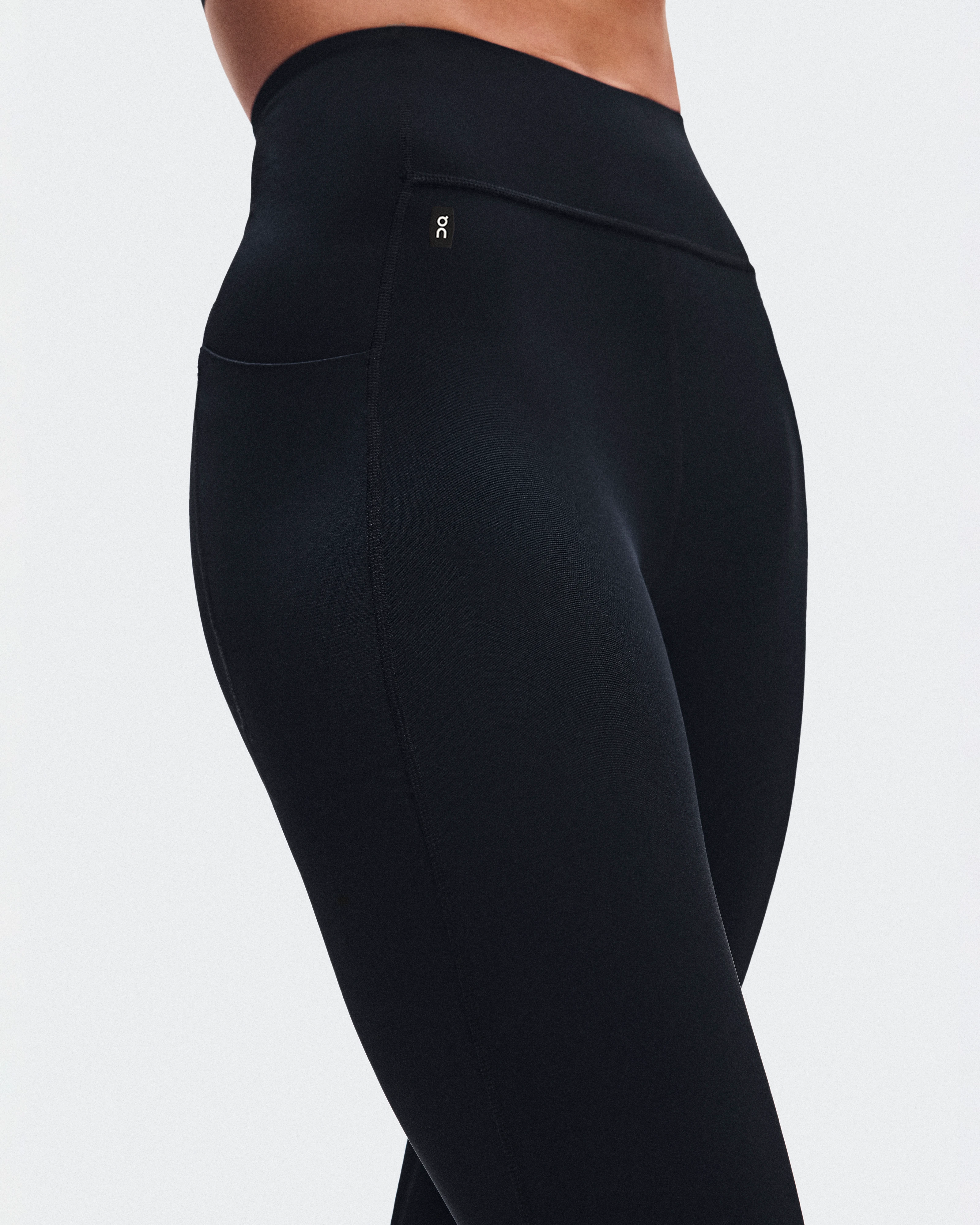 On Train Tights 7/8 Black Femme Leggings