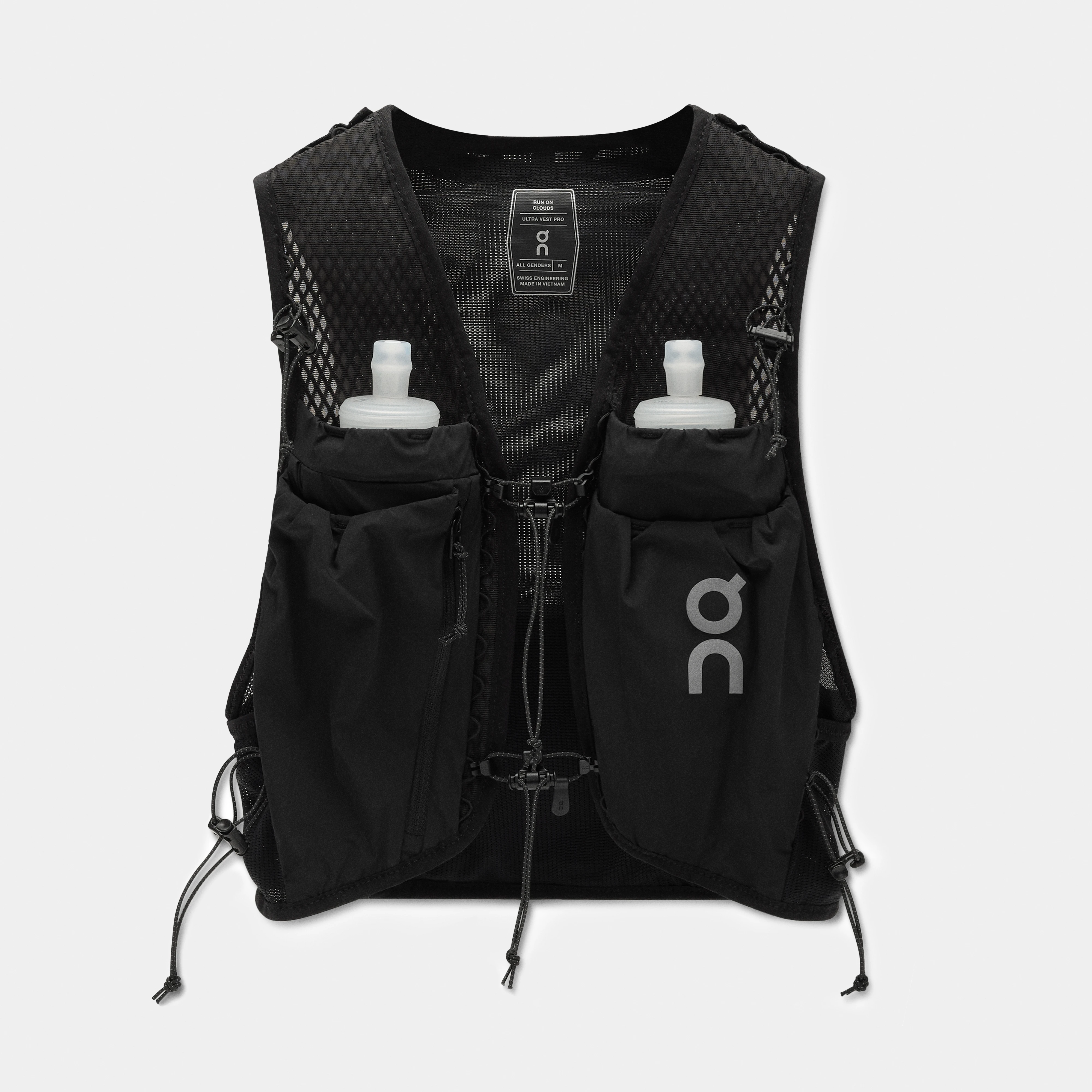 On Ultra Vest Pro Black Unisexe – Trail running, deux flasques souples, coupe actualisée Gilet