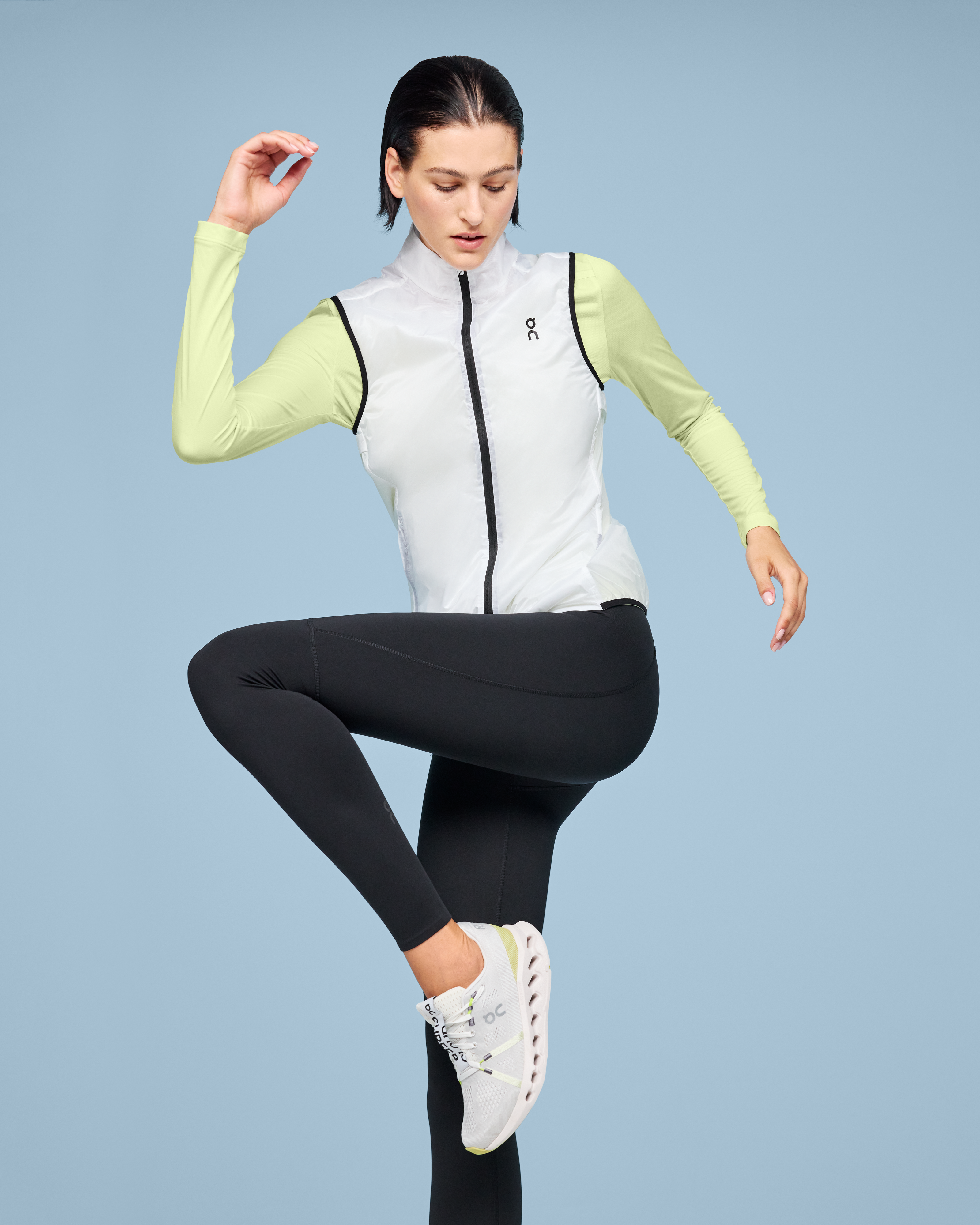 On Weather Vest White & Black Femme Vestes