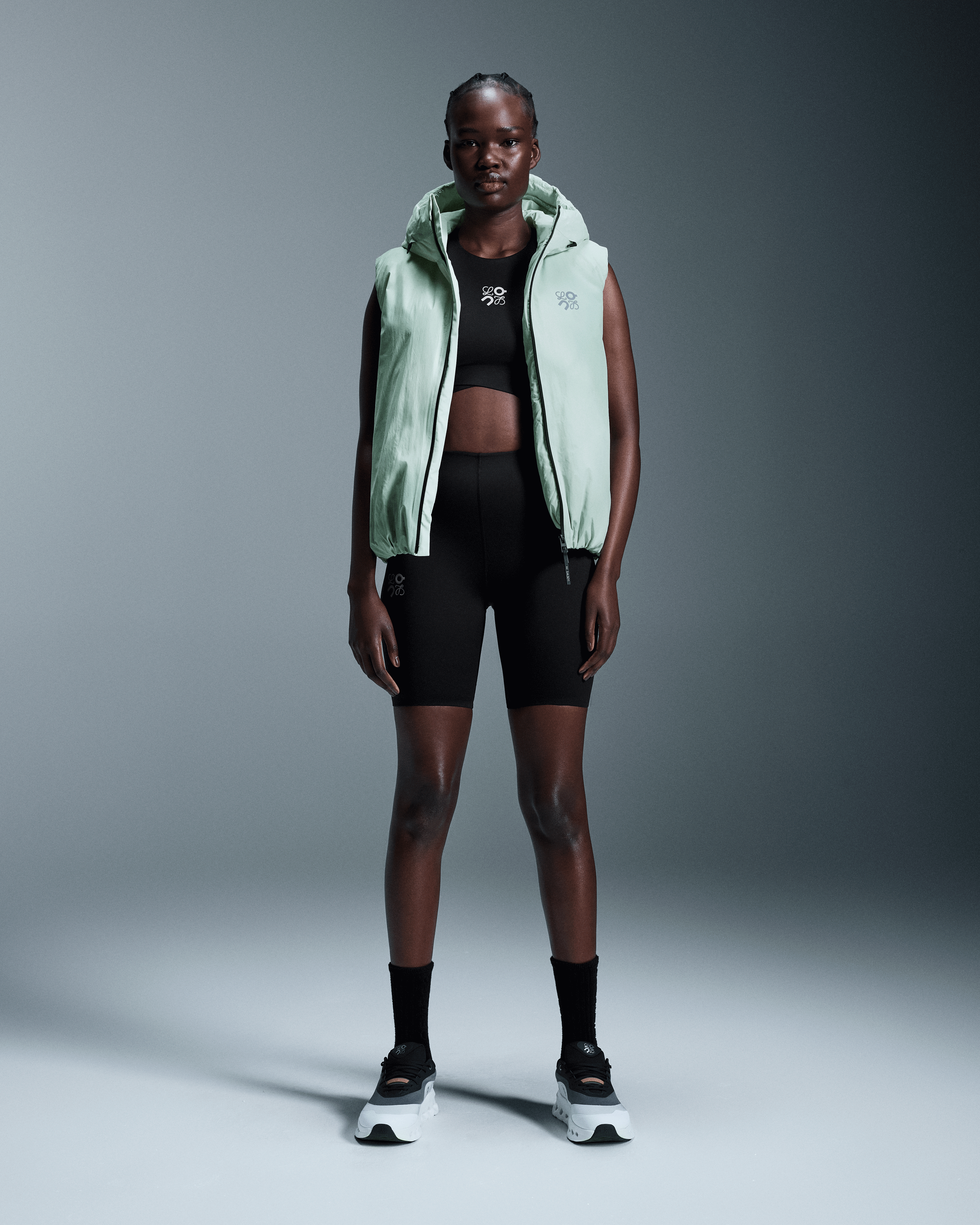 On Puffer Vest LOEWE White & Multicolor Femme Vestes