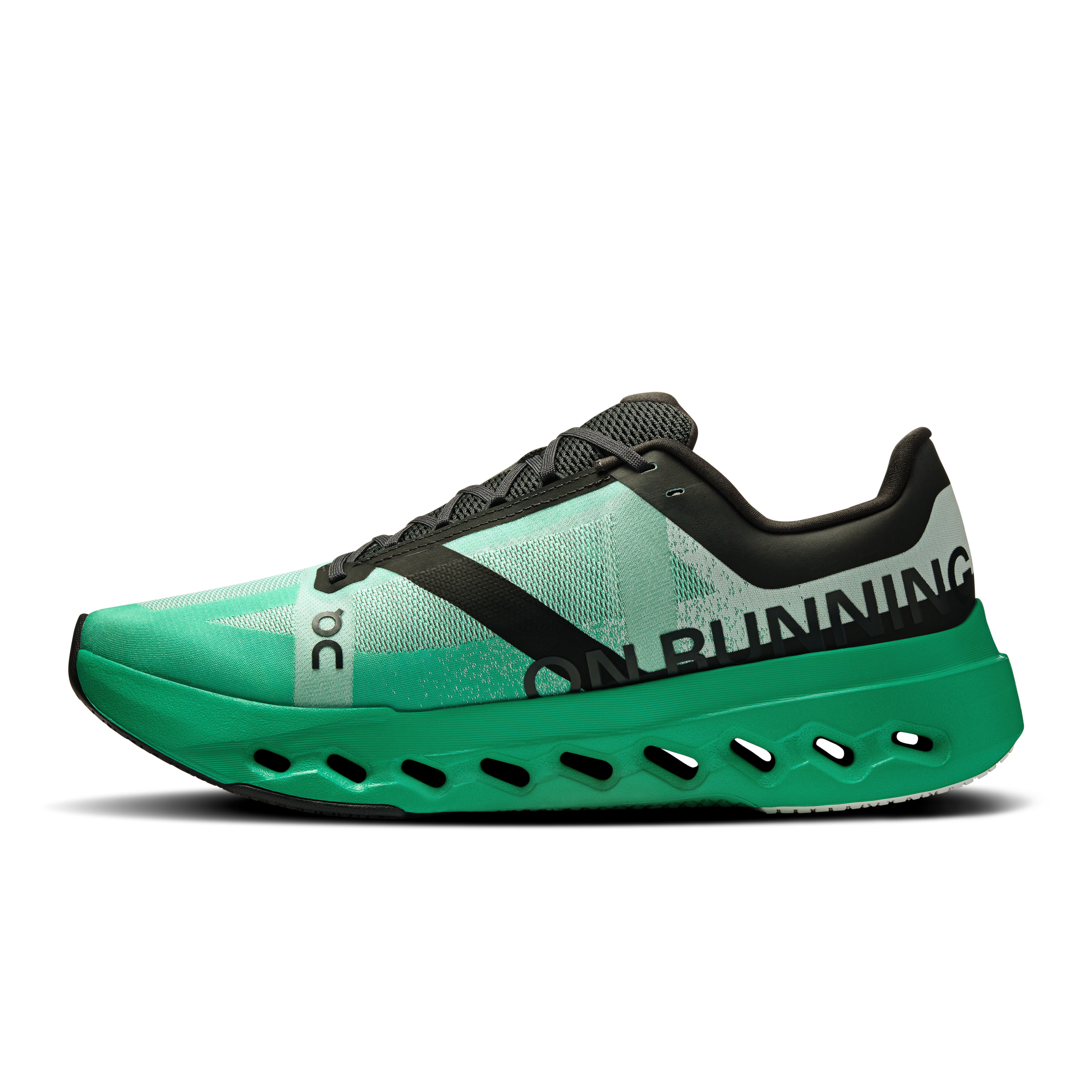 On Cloudsurfer Next Mint & Black Homme Running sur route Chaussures