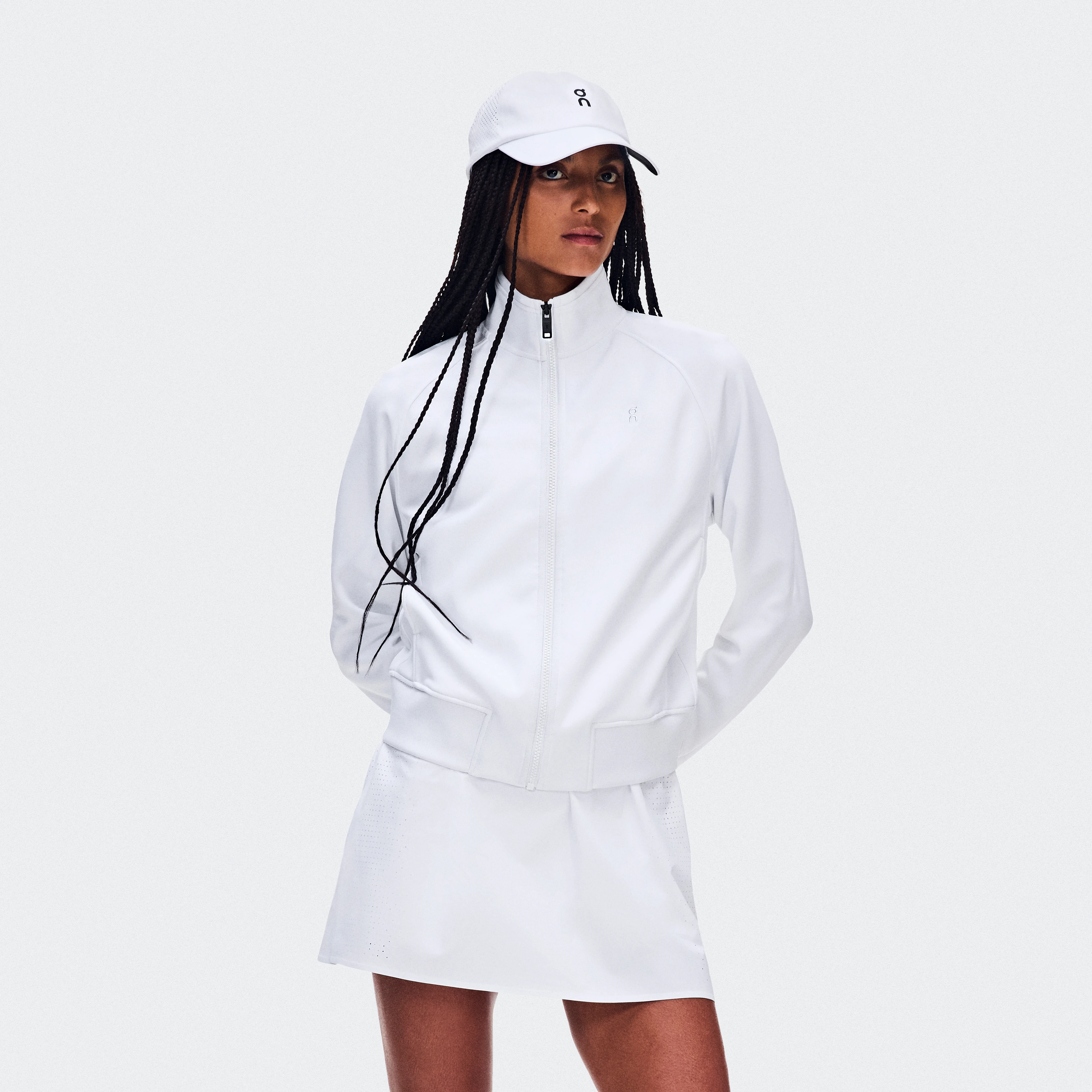 On Courtside Full Zip LDN White Femme – Style tennis, quotidien