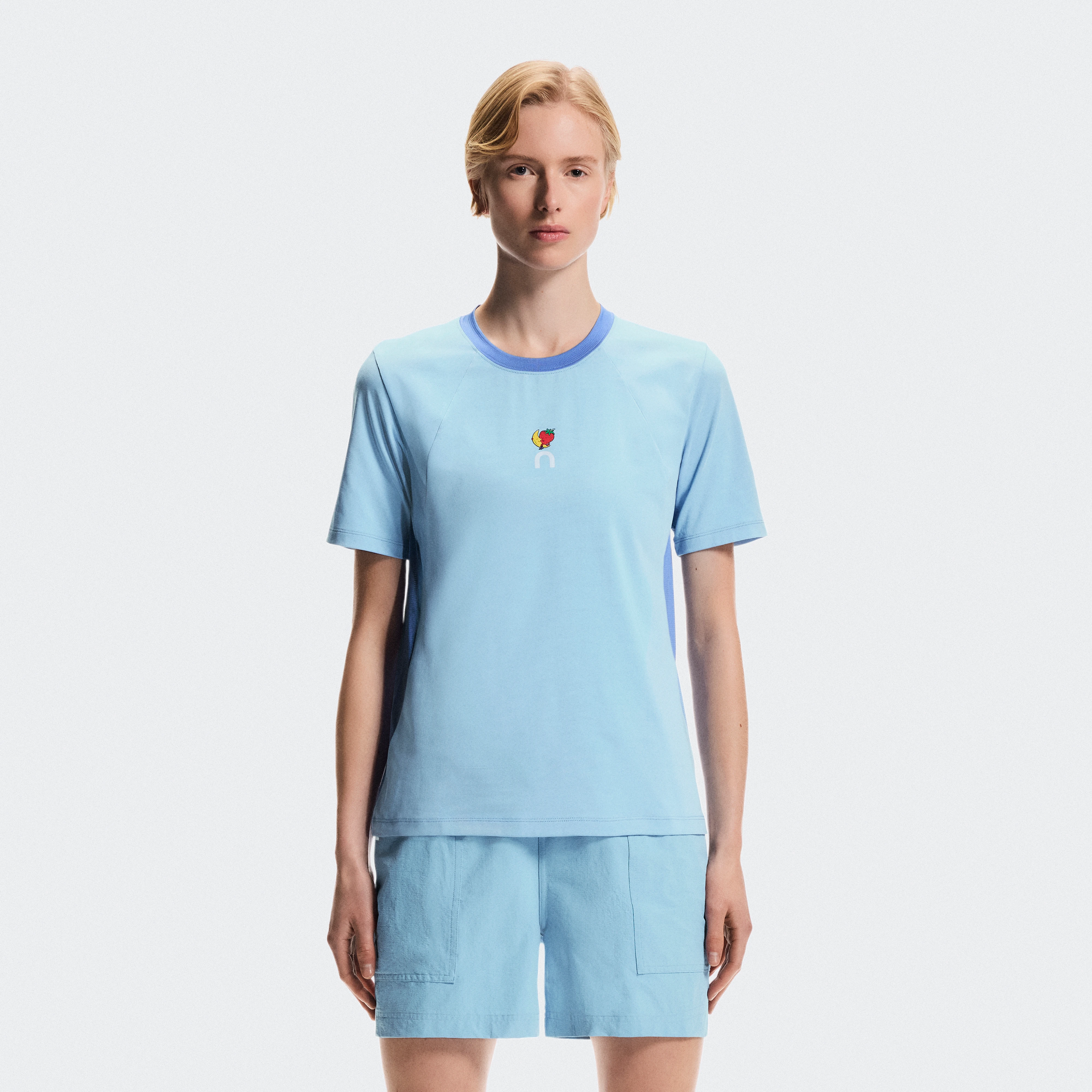 On Trek-T SHF Gourami & Ultramarine Femme – Randonnée tout temps, marche Hauts et t-shirts
