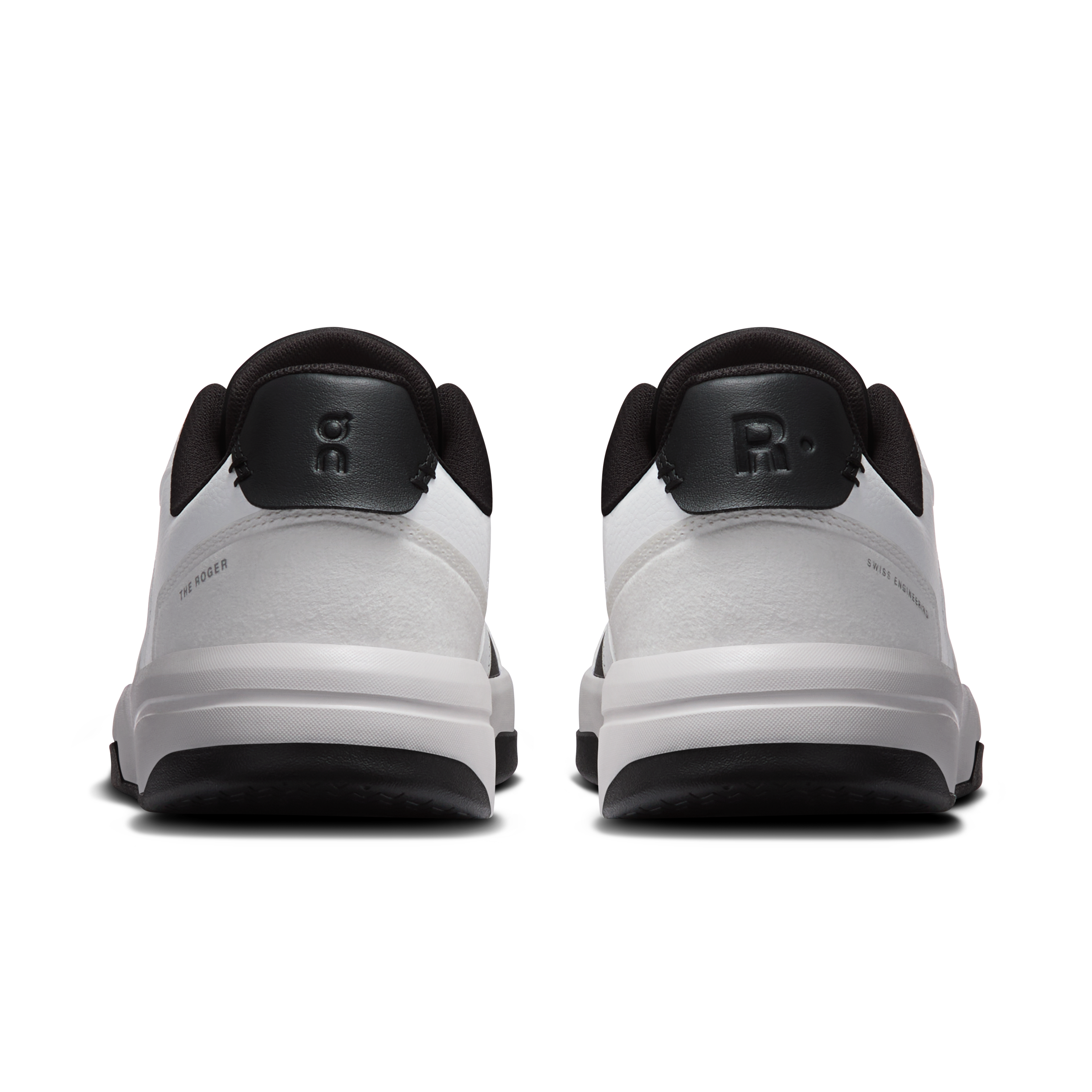 On THE ROGER Clubhouse White & Onyx Homme Tennis Chaussures