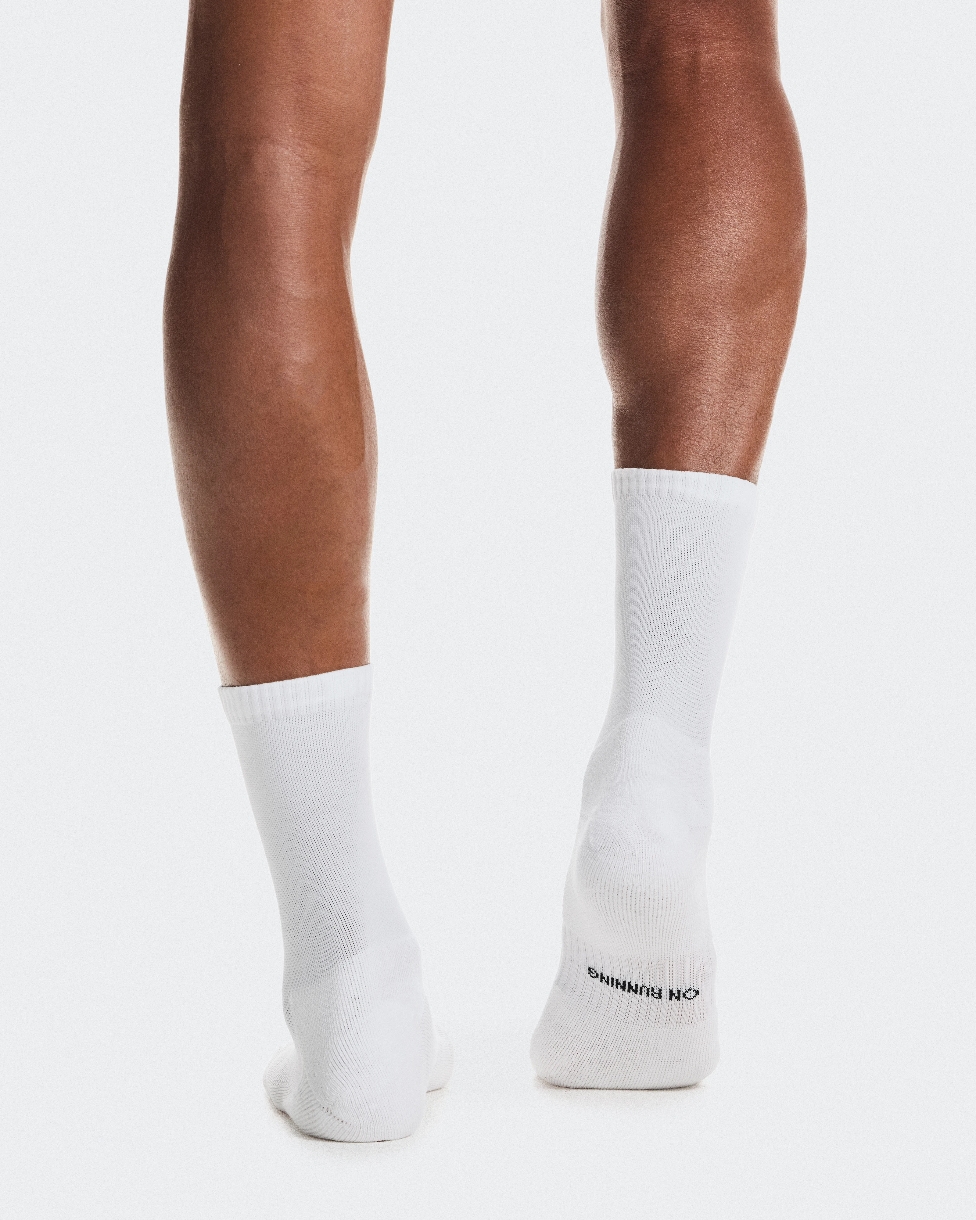 On Core Run Sock High 2P White Unisexe Chaussettes