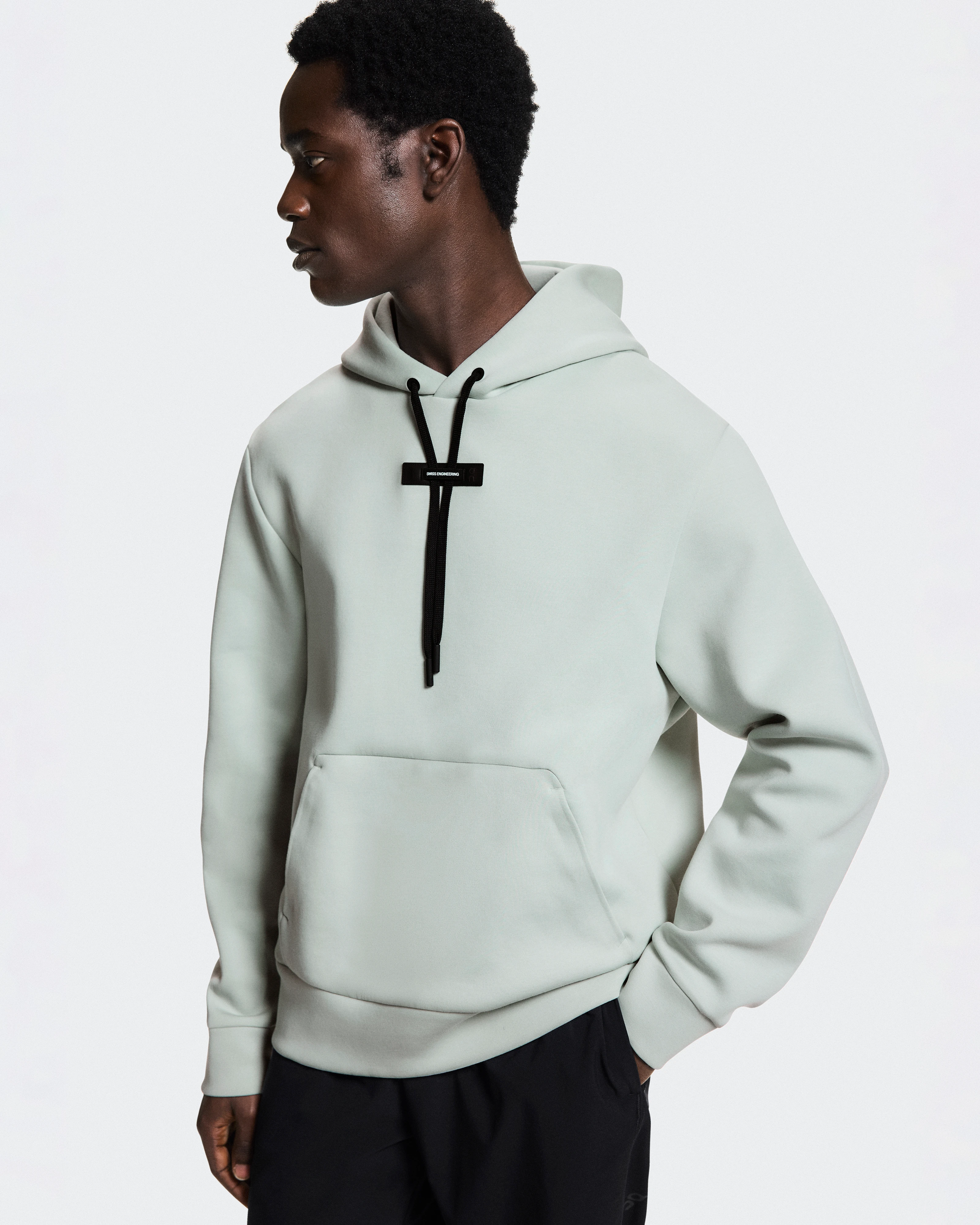 On Focus Tech Hoodie Mineral Homme Sweats à capuche et sweats