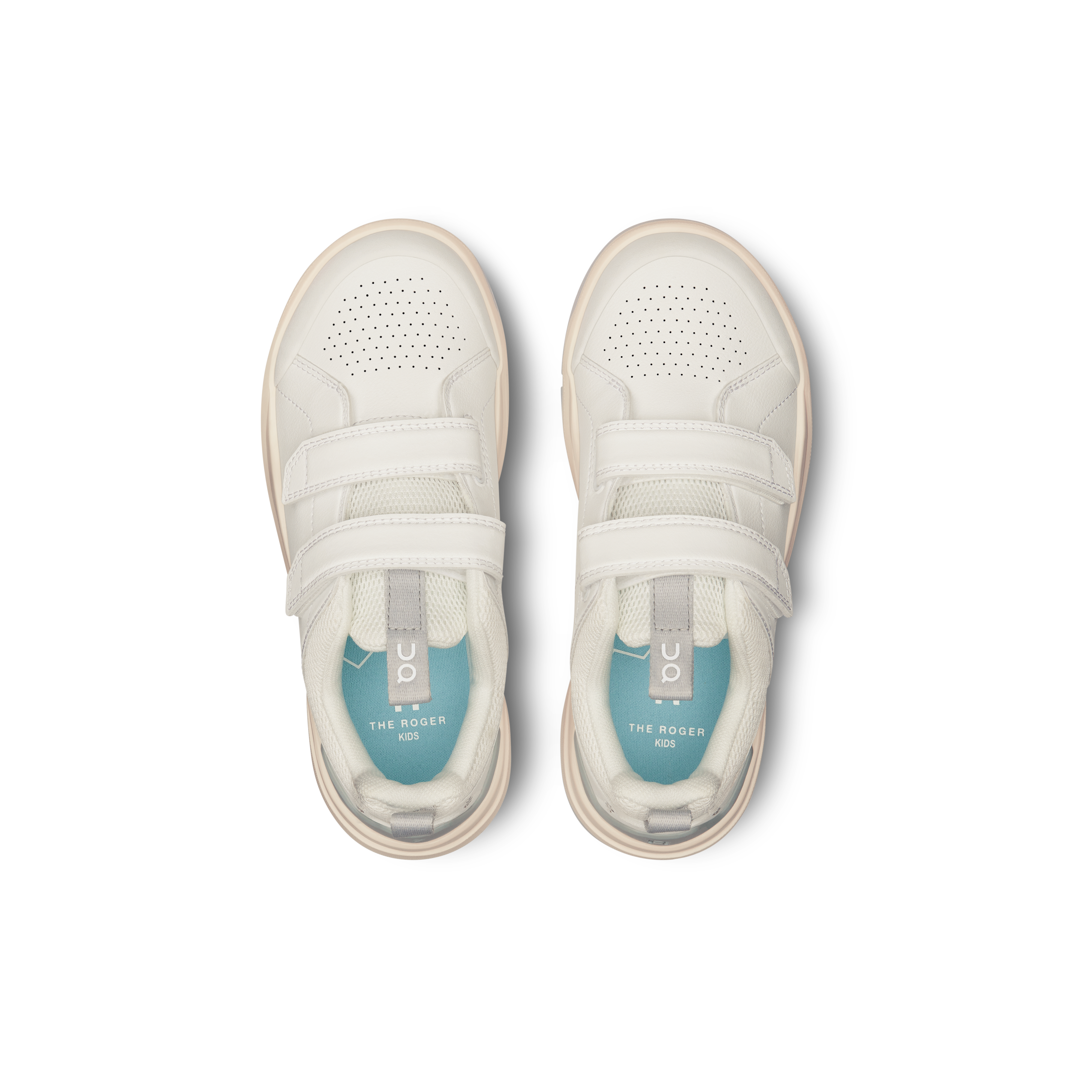 On THE ROGER Kids White & Glacier Enfant Active Life Chaussures