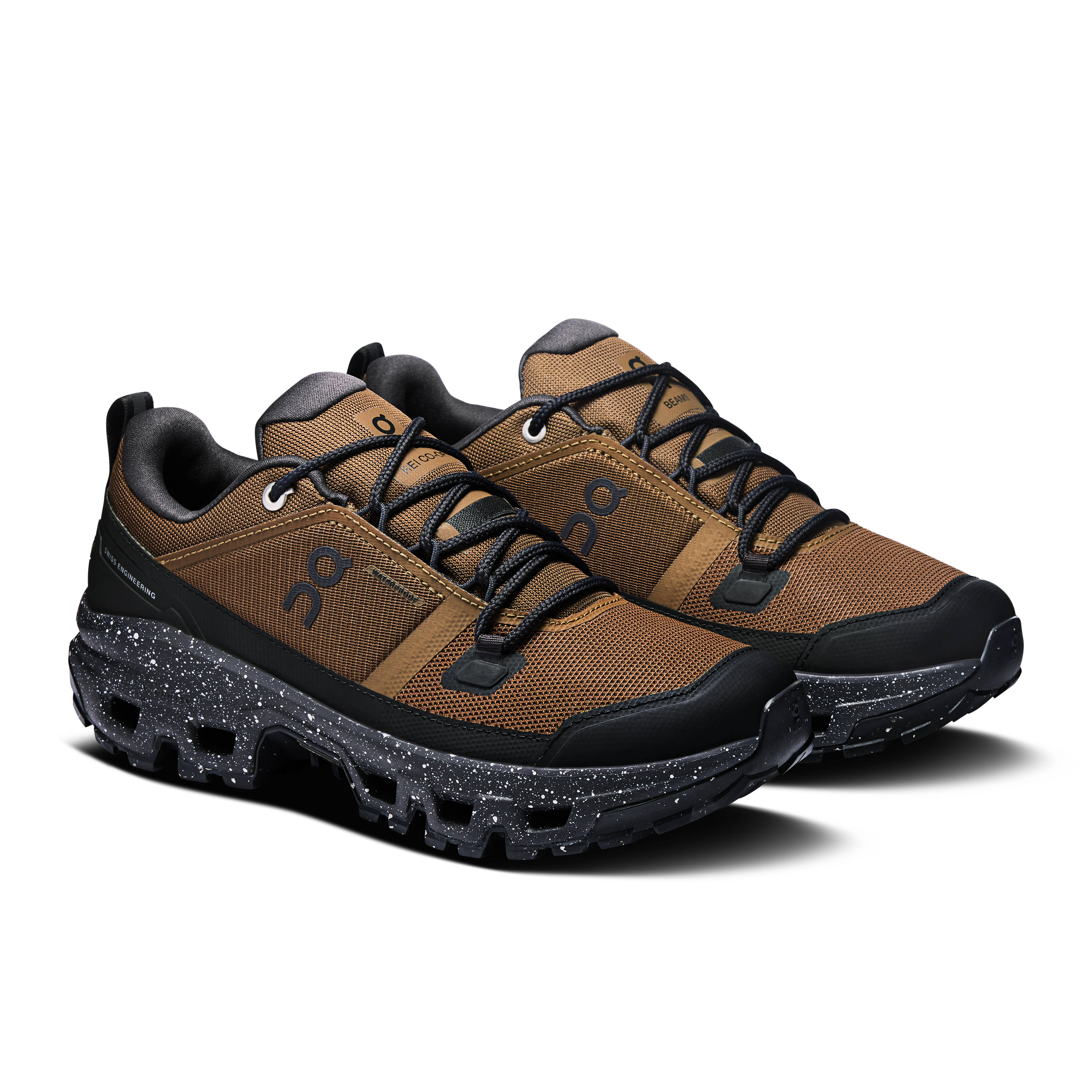 On Cloudrock Low BEAMS REI Earth & Black Homme Randonnée Chaussures