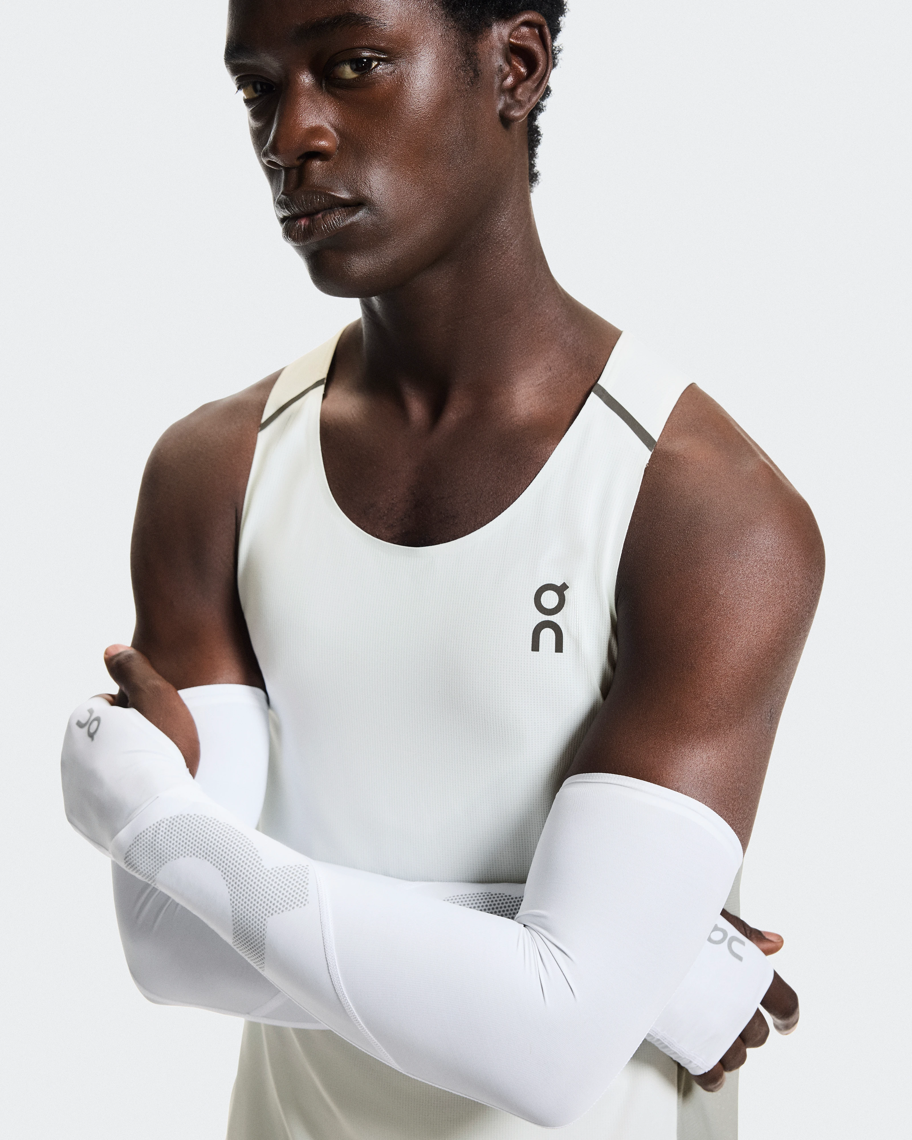 On Solar Arm Sleeves White Unisexe Manches