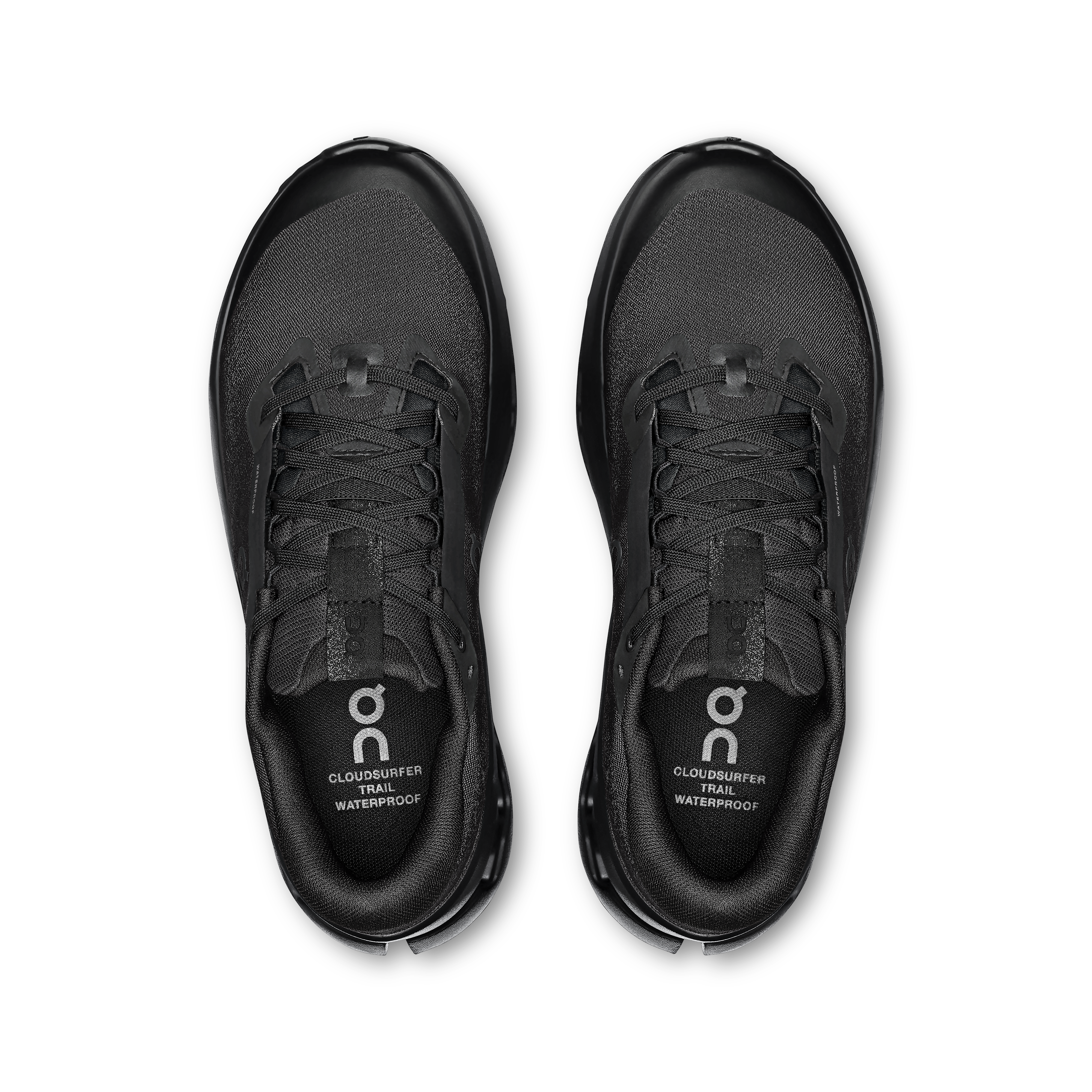 On Cloudsurfer Trail 2 Waterproof Black & Black Femme Running de trail Chaussures