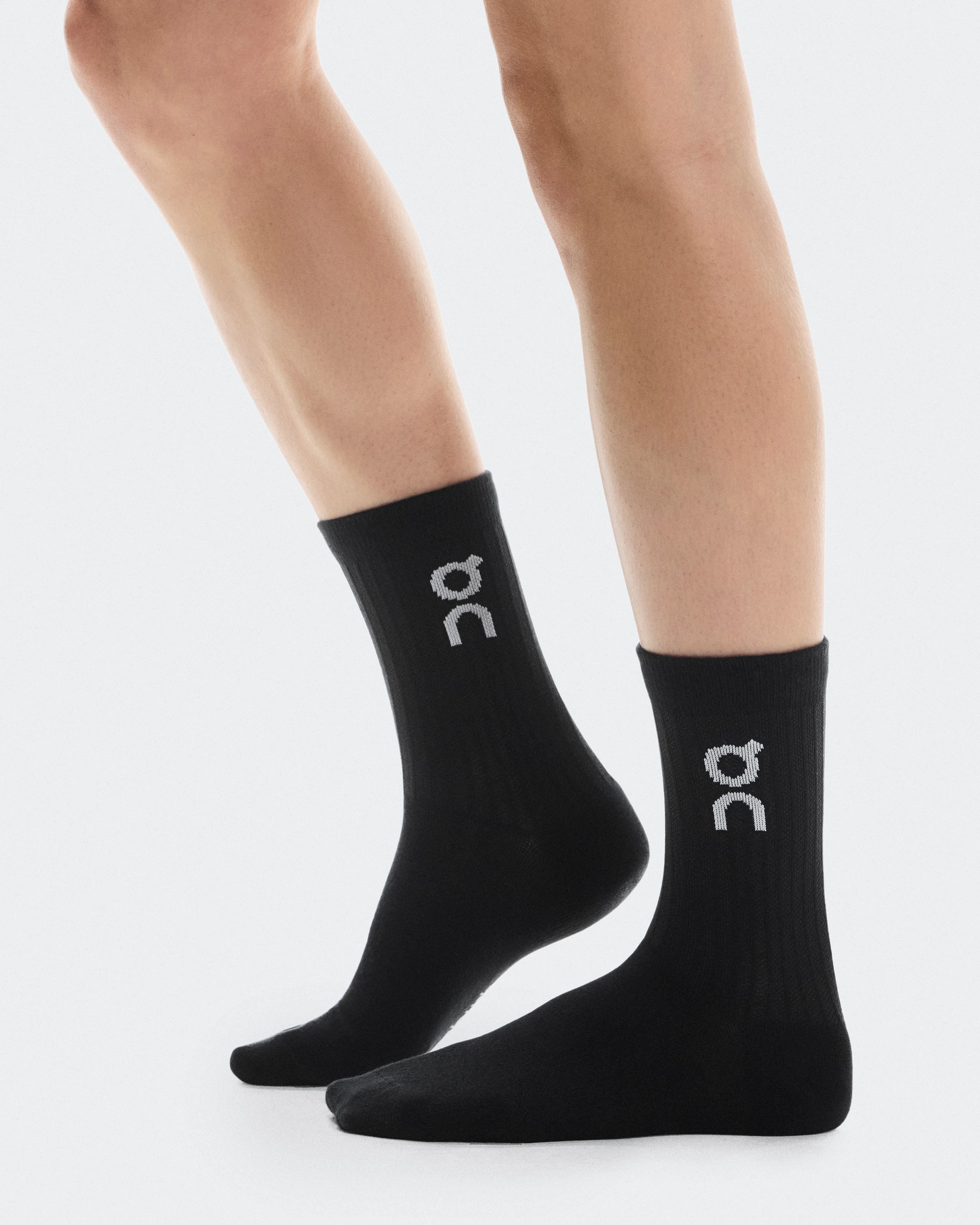 On Logo Sock High 3P Black Unisexe Chaussettes