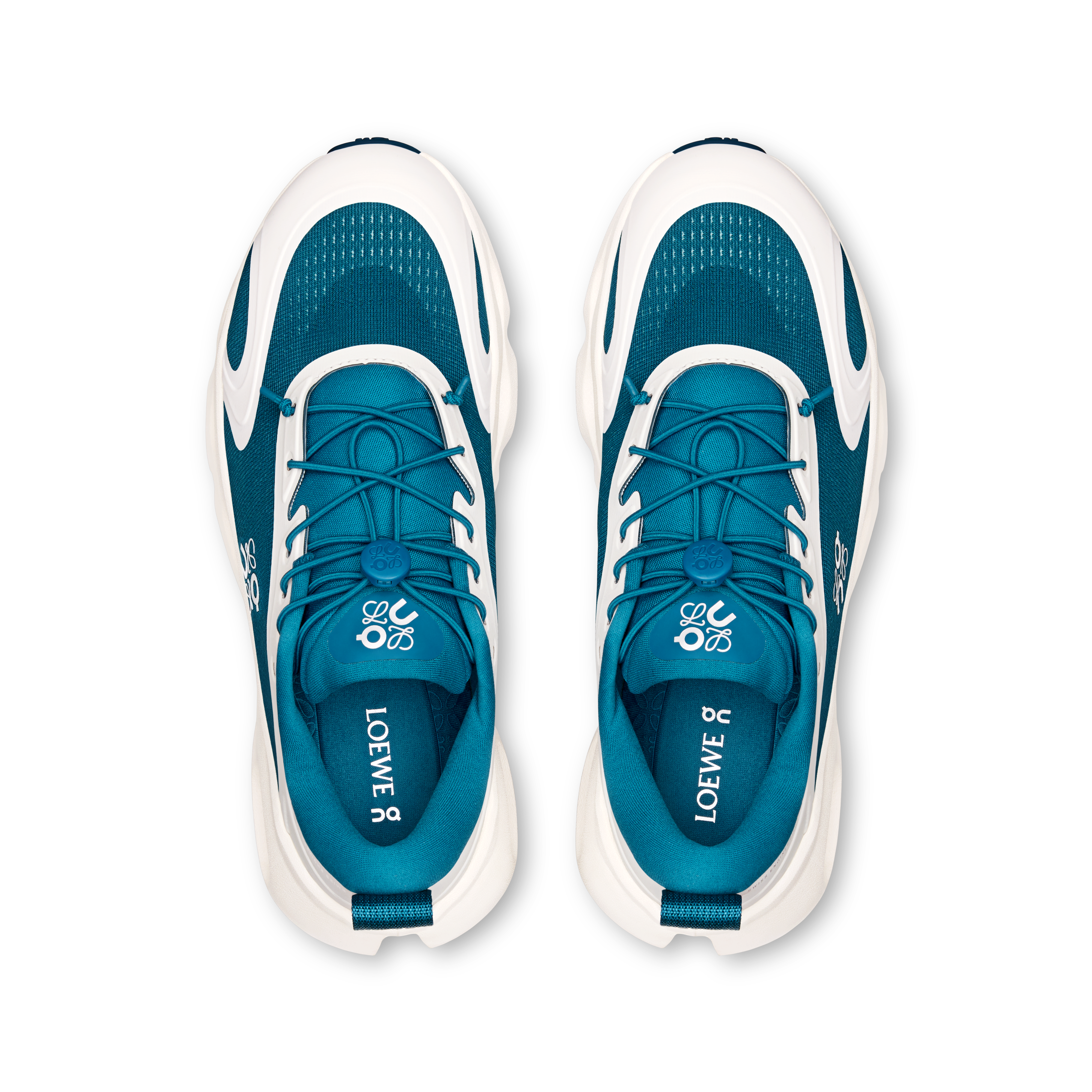 On Cloudsolo LOEWE Teal & Eggshell Femme Active Life Chaussures