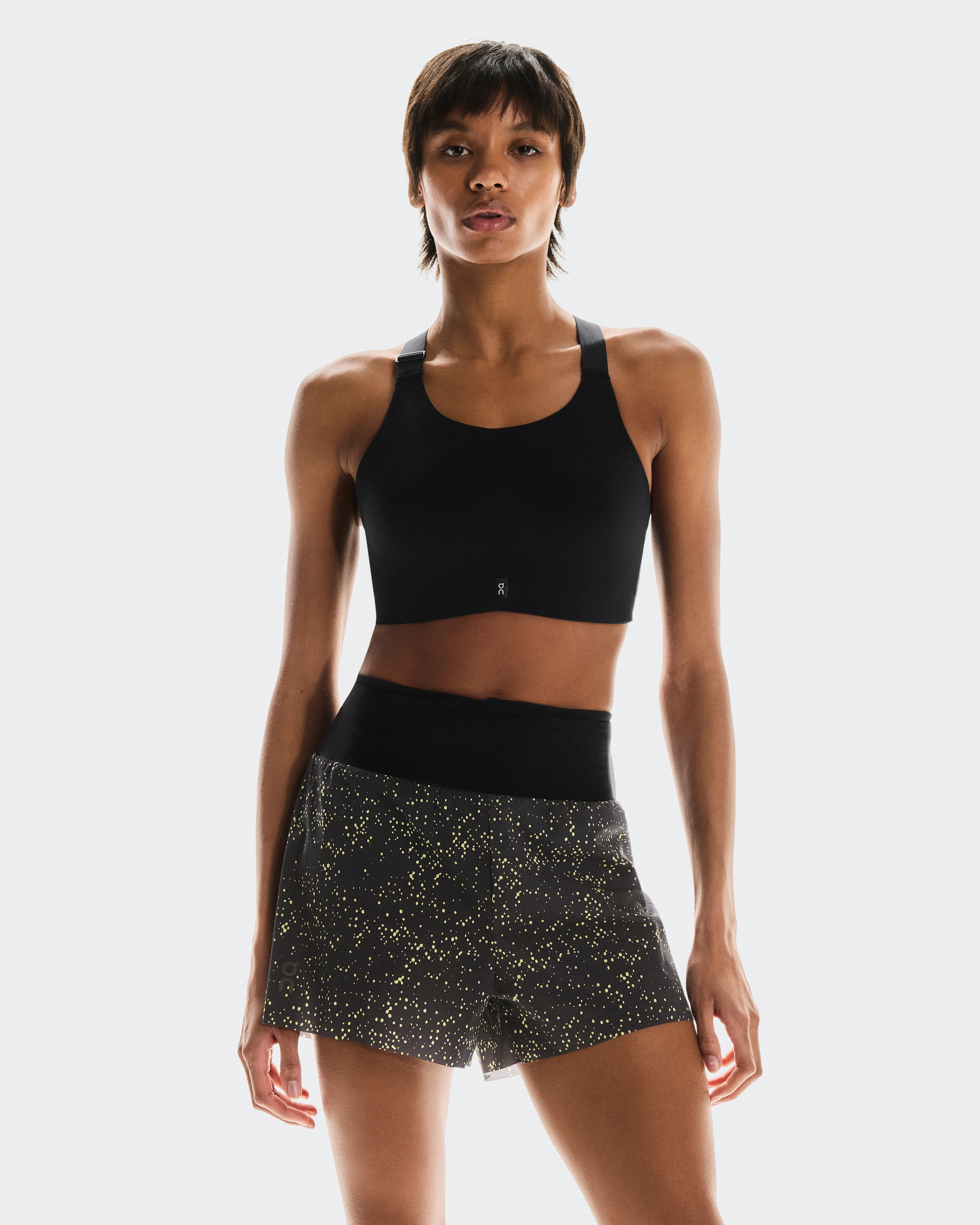 On Ultra Shorts Iron & Lime Femme Shorts