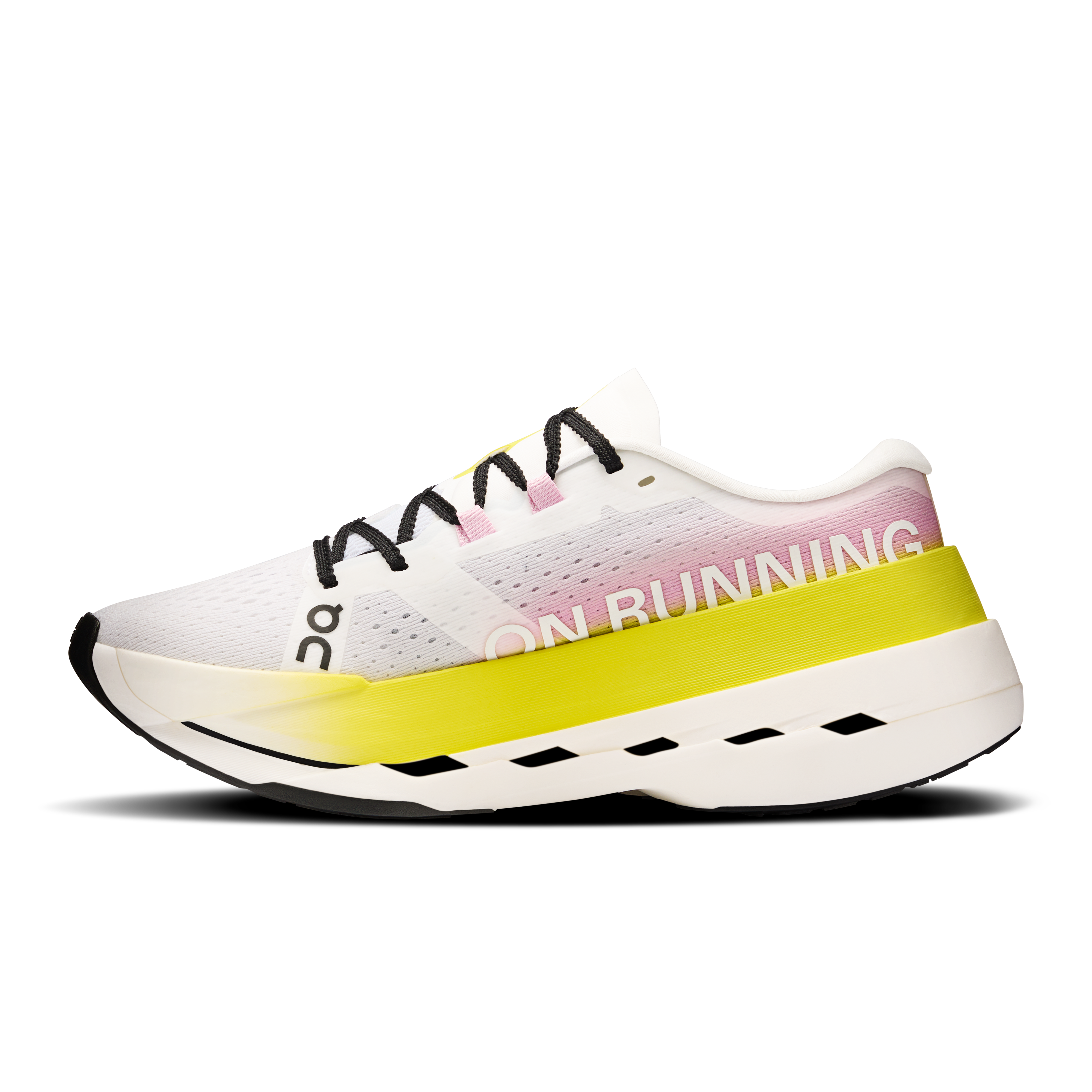 On Cloudboom Max Lime & Raspberry Femme Running sur route Chaussures