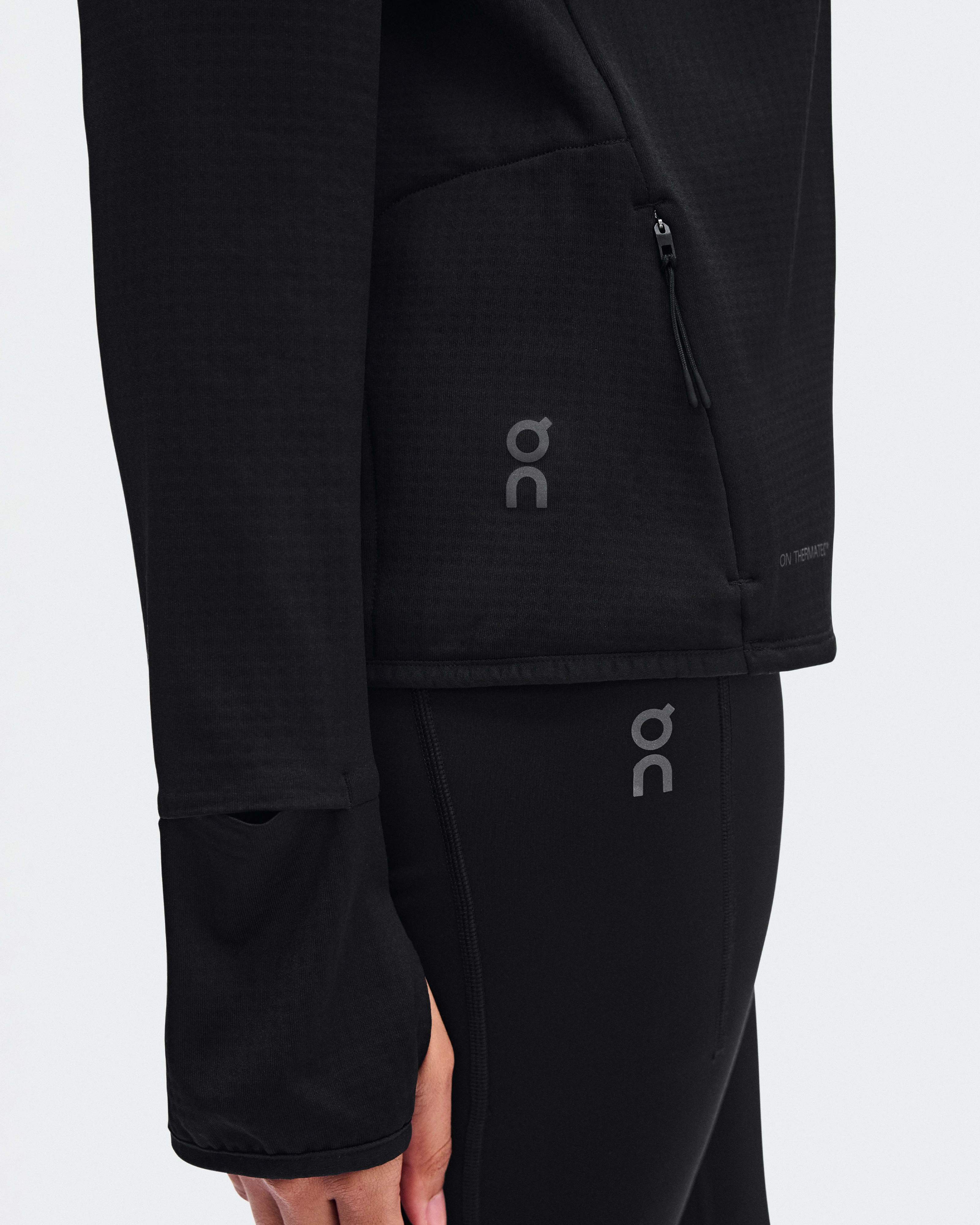 On Climate Zip Hoodie Black Femme Sweats à capuche et sweats