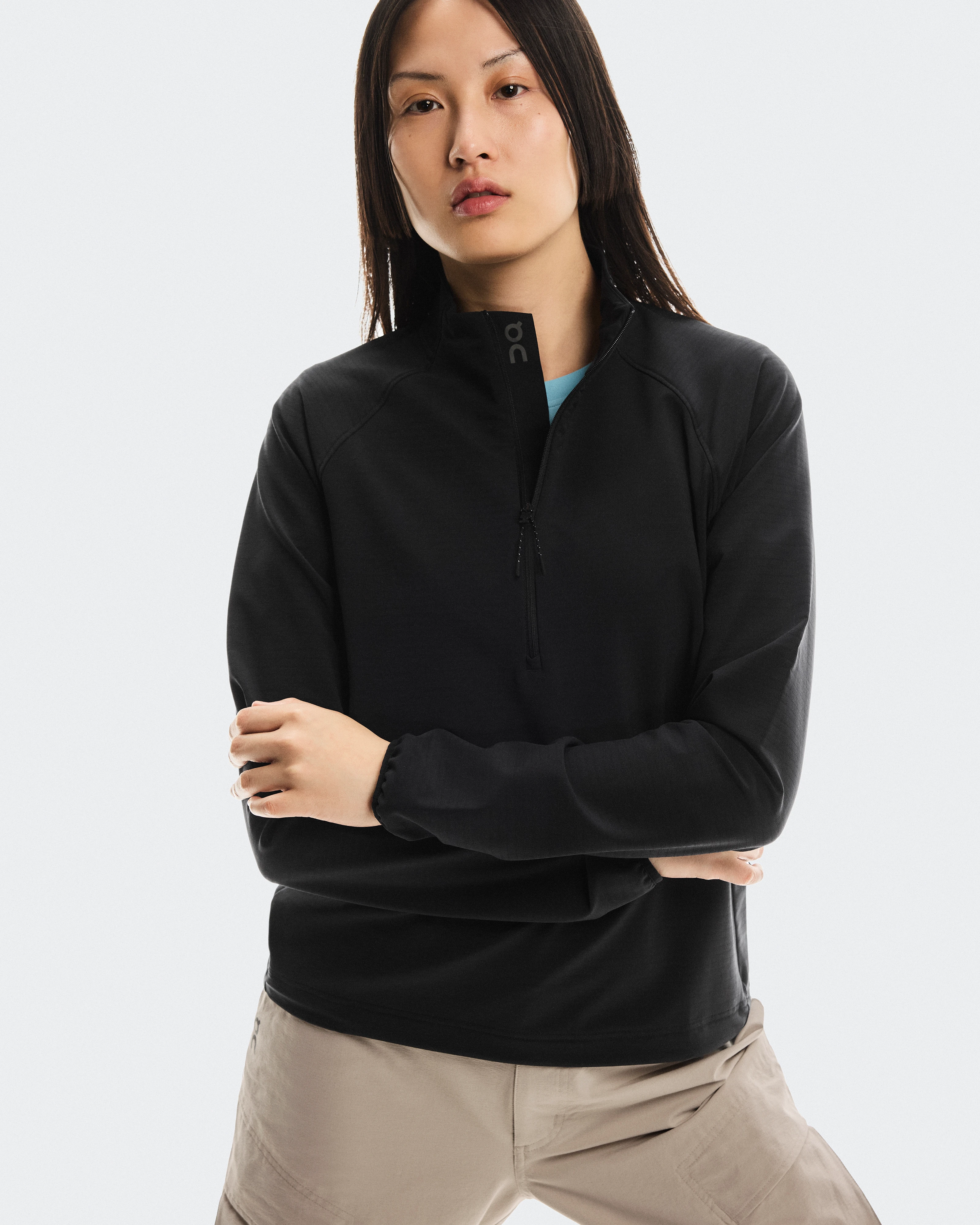 On Trek Quarterzip Black Femme Sweats à capuche et sweats
