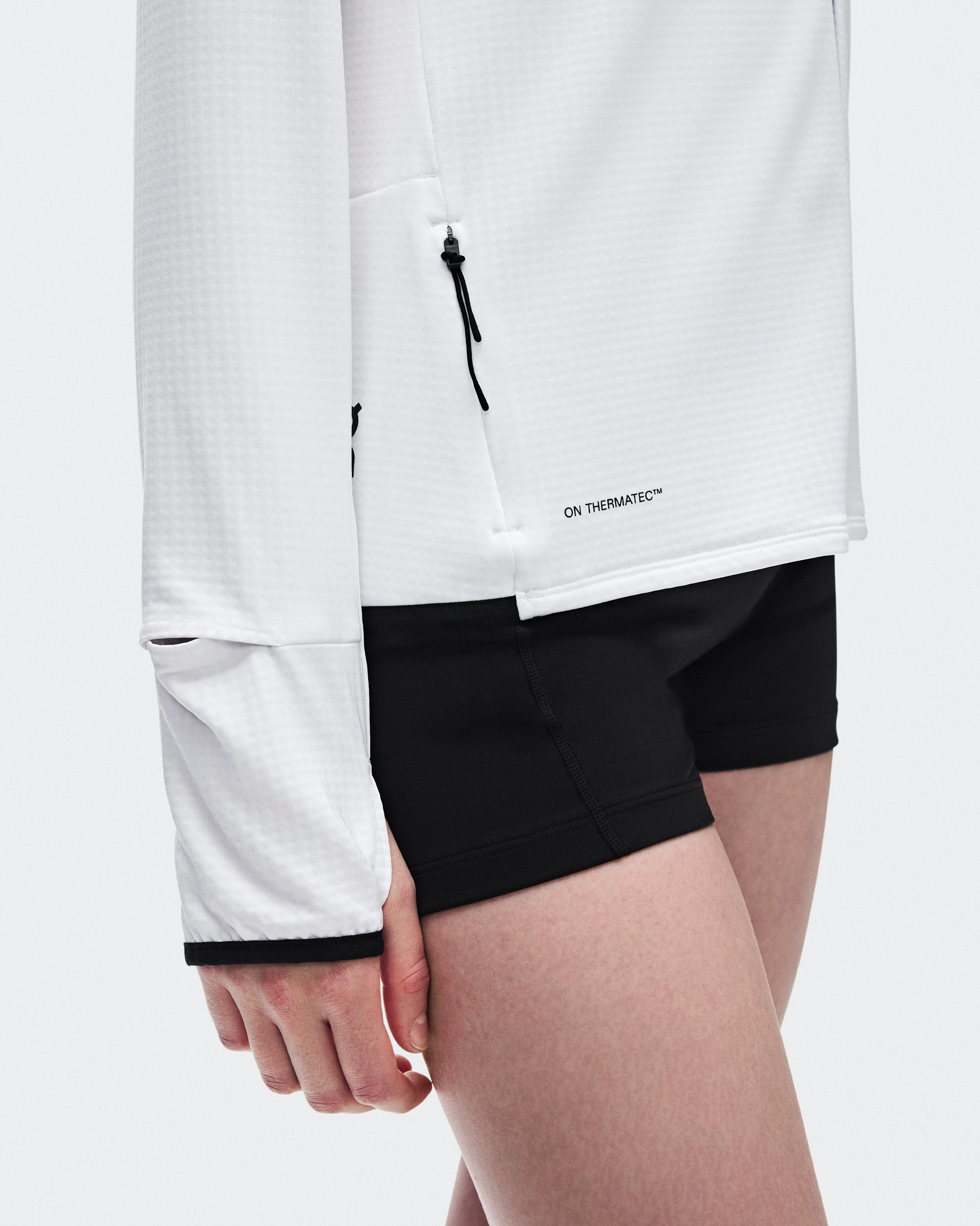 On Climate Zip Hoodie White Femme Sweats à capuche et sweats