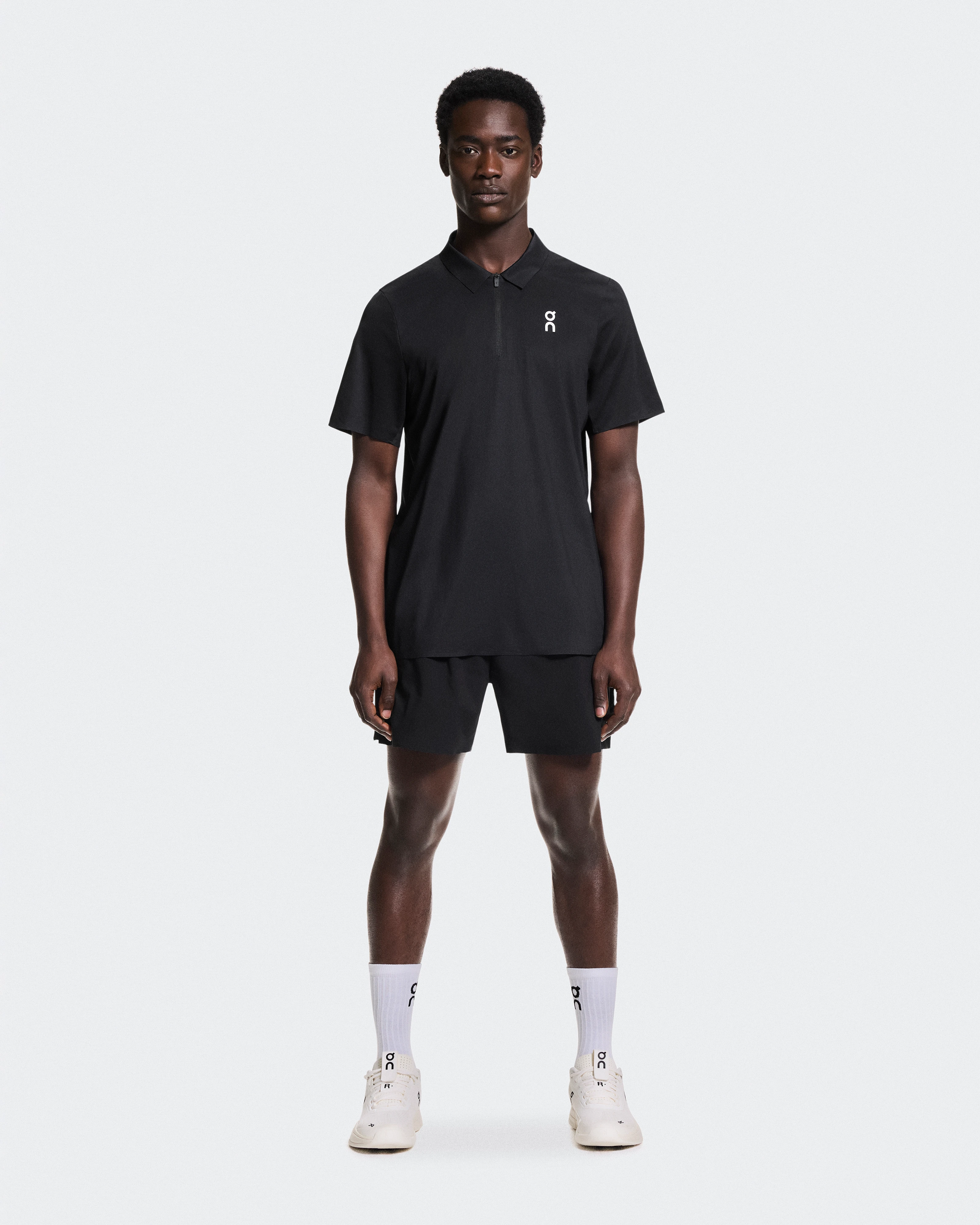 On Court Polo Black Homme Hauts et t-shirts