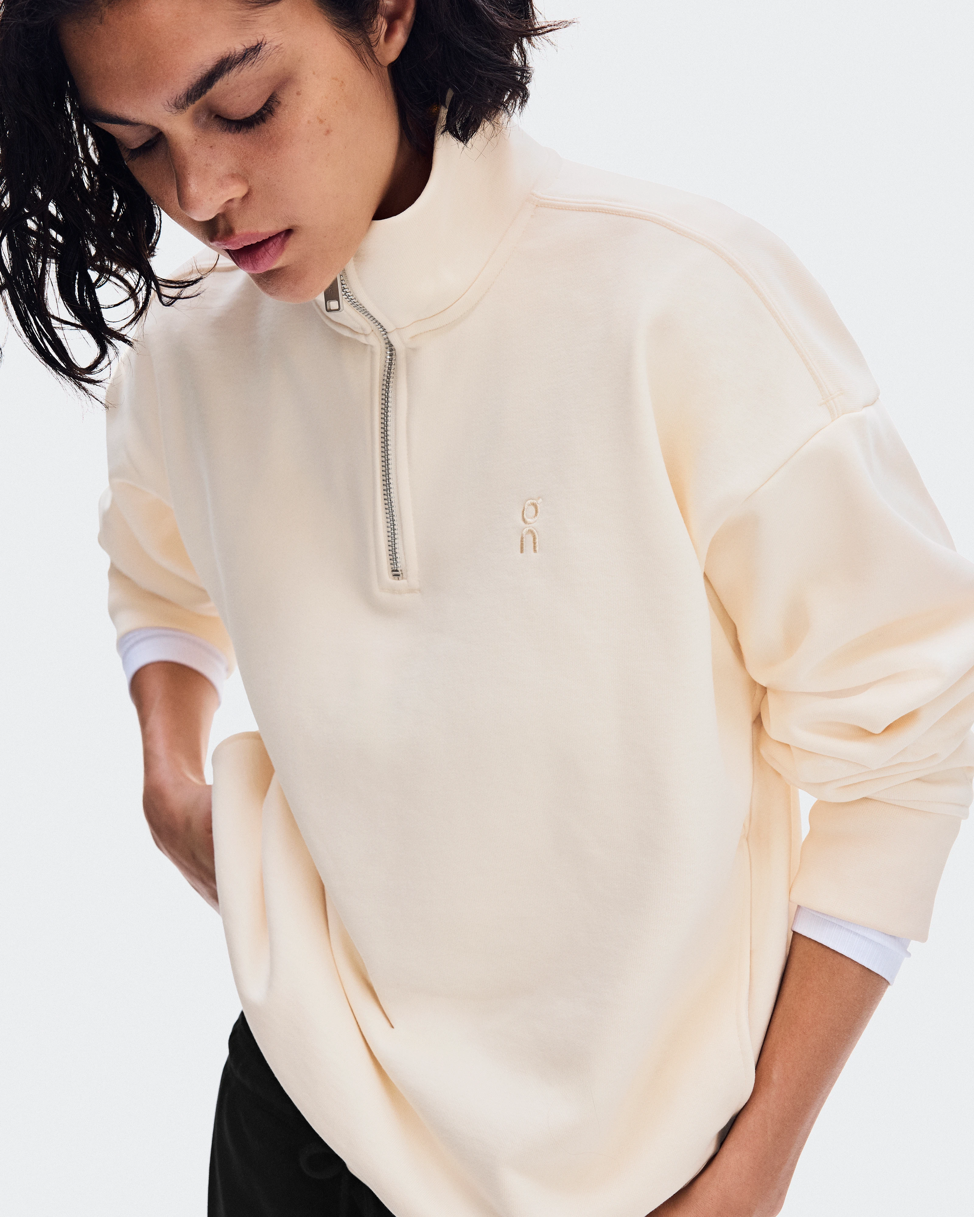 On Club Collective 1/4 Zip Chantilly Femme Sweats à capuche et sweats