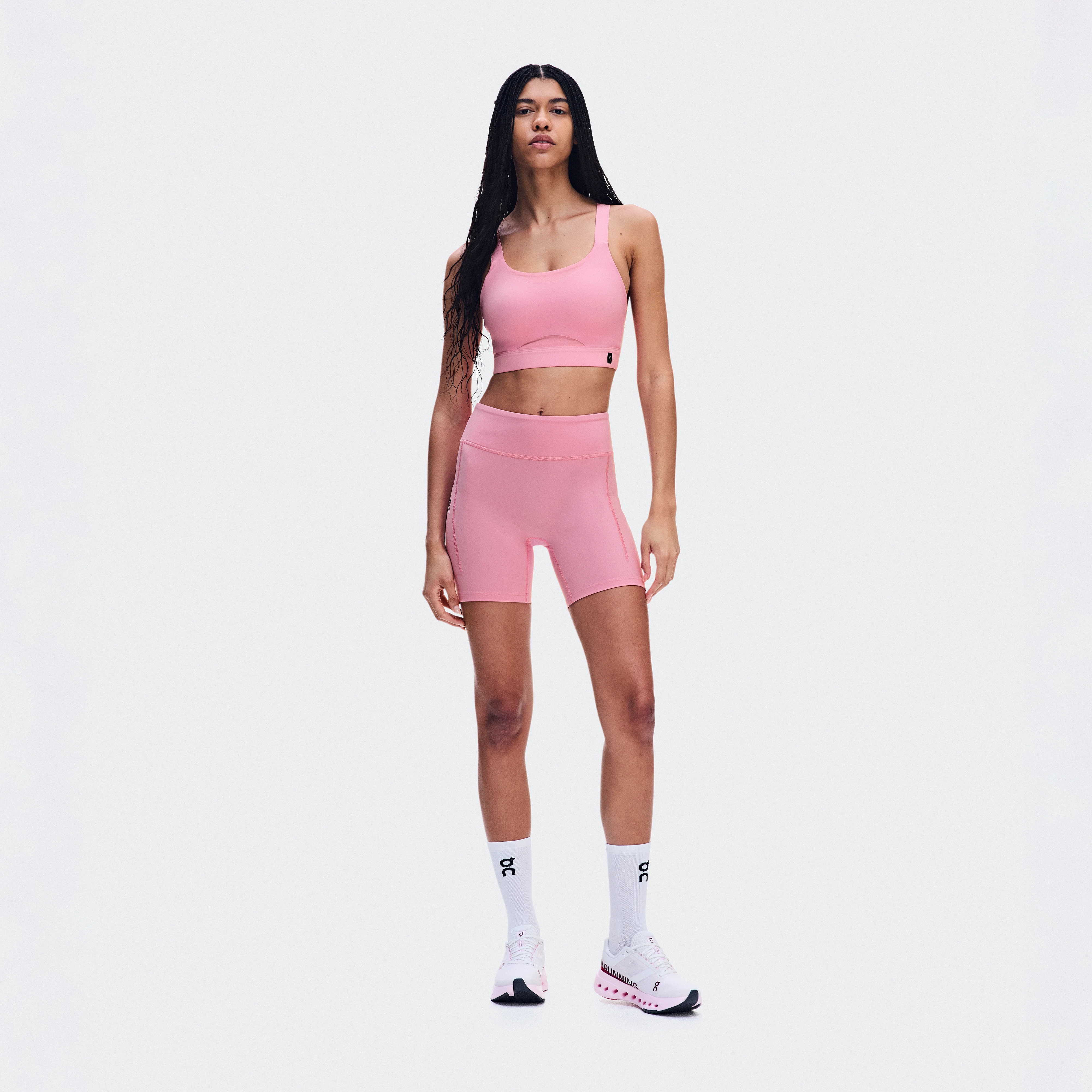 On Performance Tights Short Magnolia Femme – Running sur route, entraînement Leggings Shorts